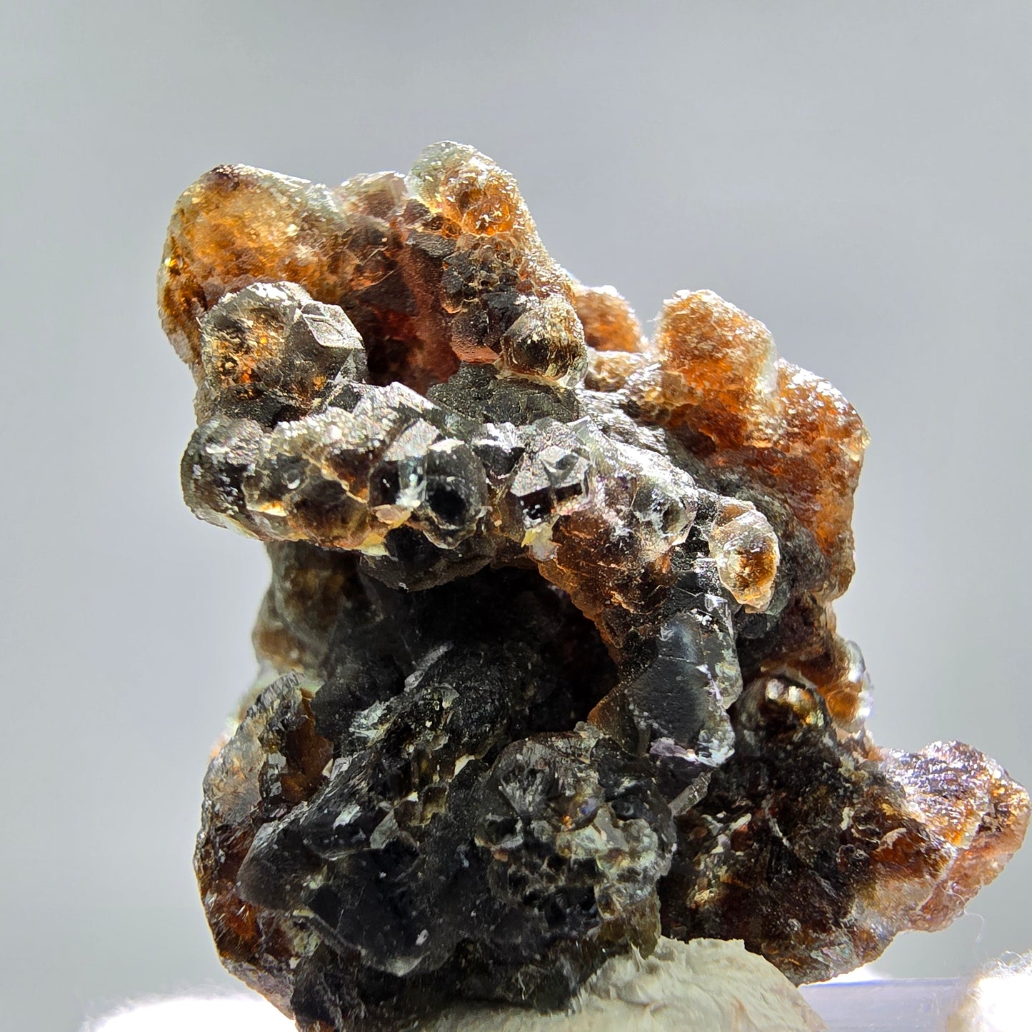 Phantom Fluorit Würfel braun, Muskovit Stufe Erongo, Namibia 39*36*27mm Sammlung