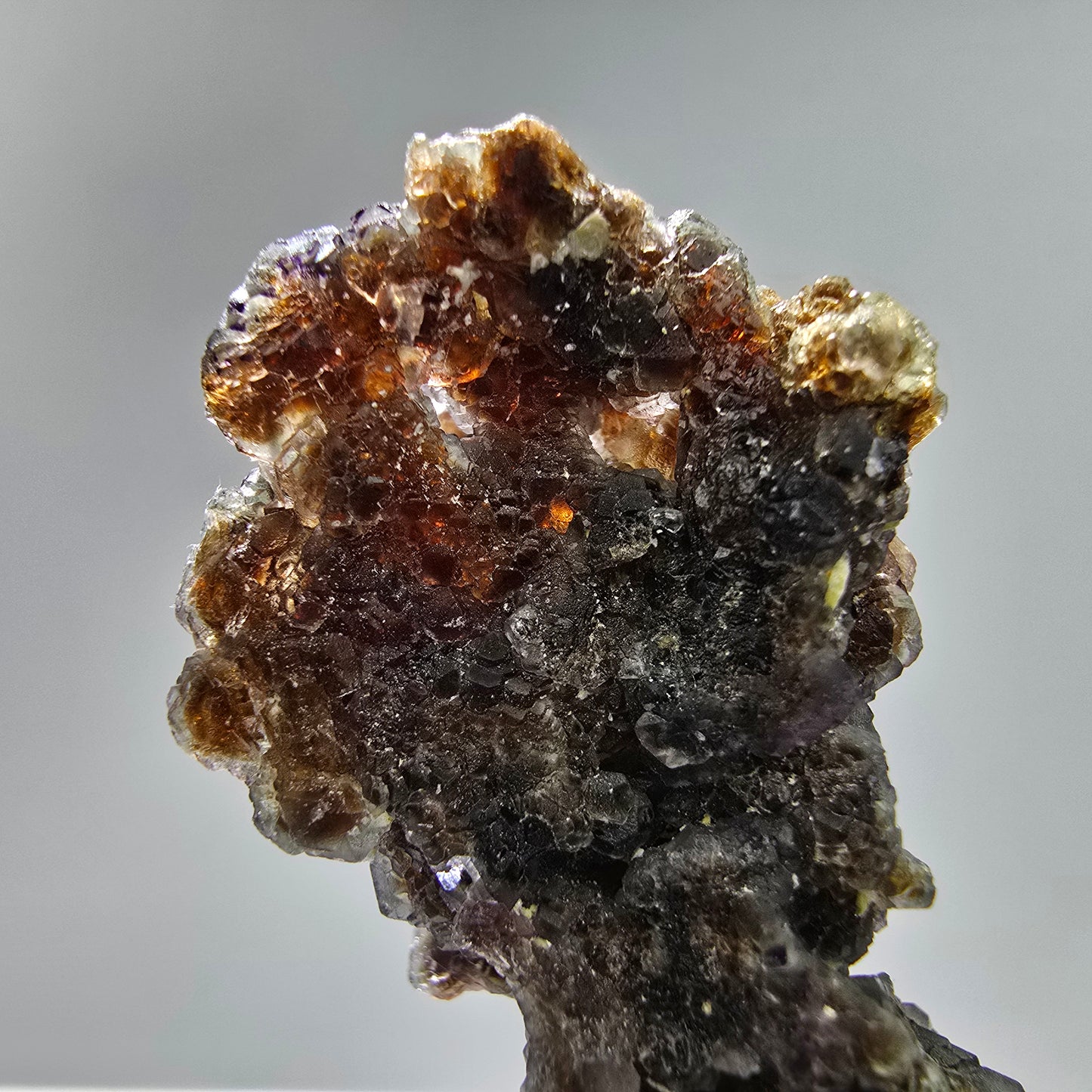 Phantom Fluorit Würfel lila braun, Muskovit Stufe Erongo, Namibia 41*25*29mm