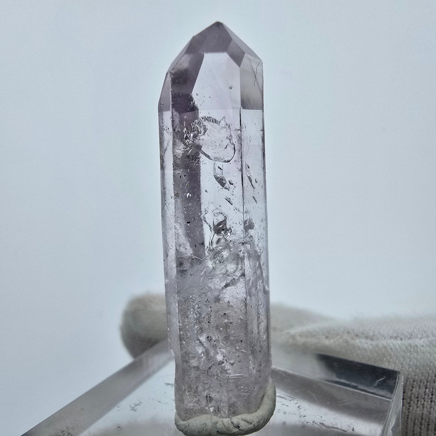 Cristal d'améthyste fantôme Enhydro 1x Bubble Goboboseb, Namibie 36*10*7mm Collection