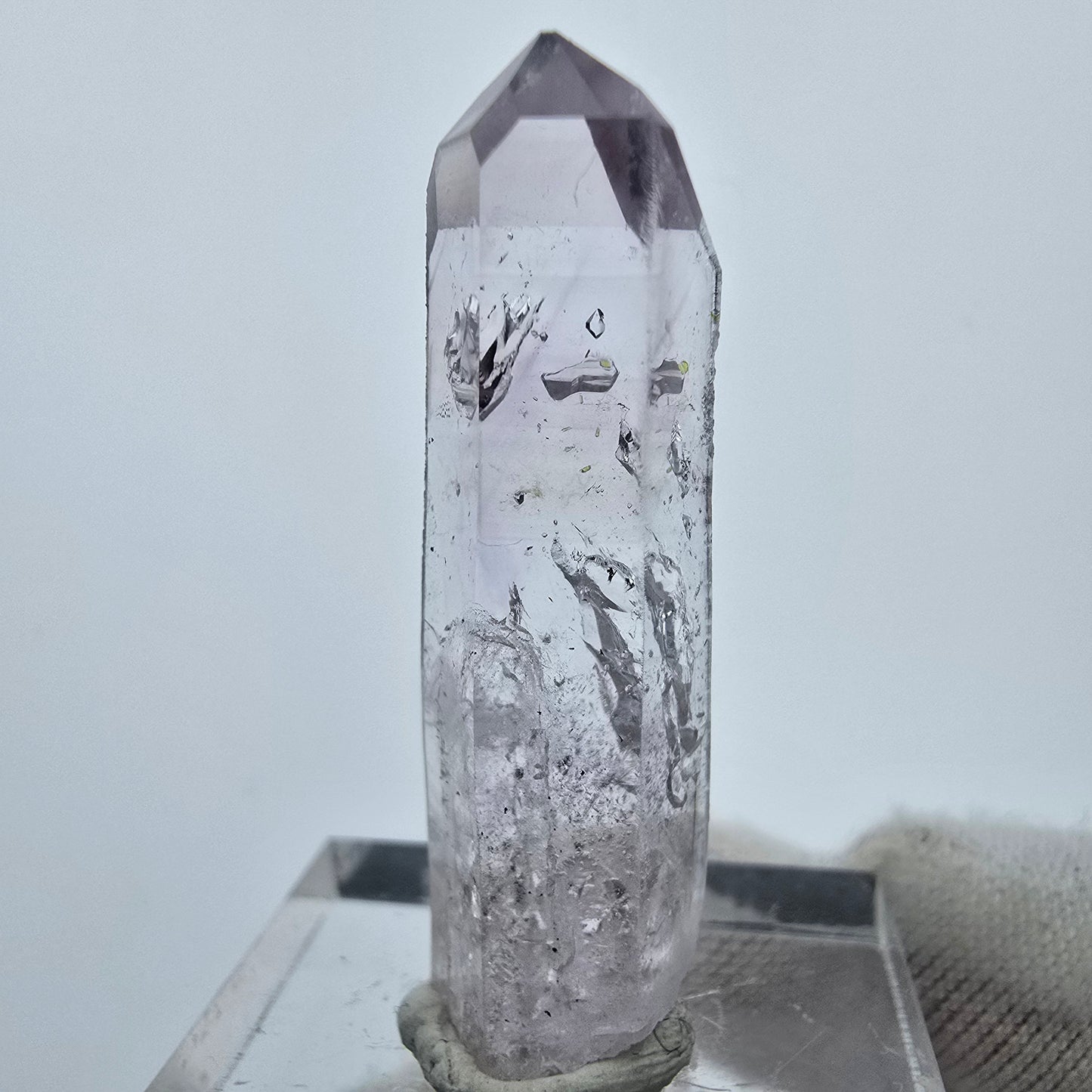 Cristal d'améthyste fantôme Enhydro 1x Bubble Goboboseb, Namibie 36*10*7mm Collection