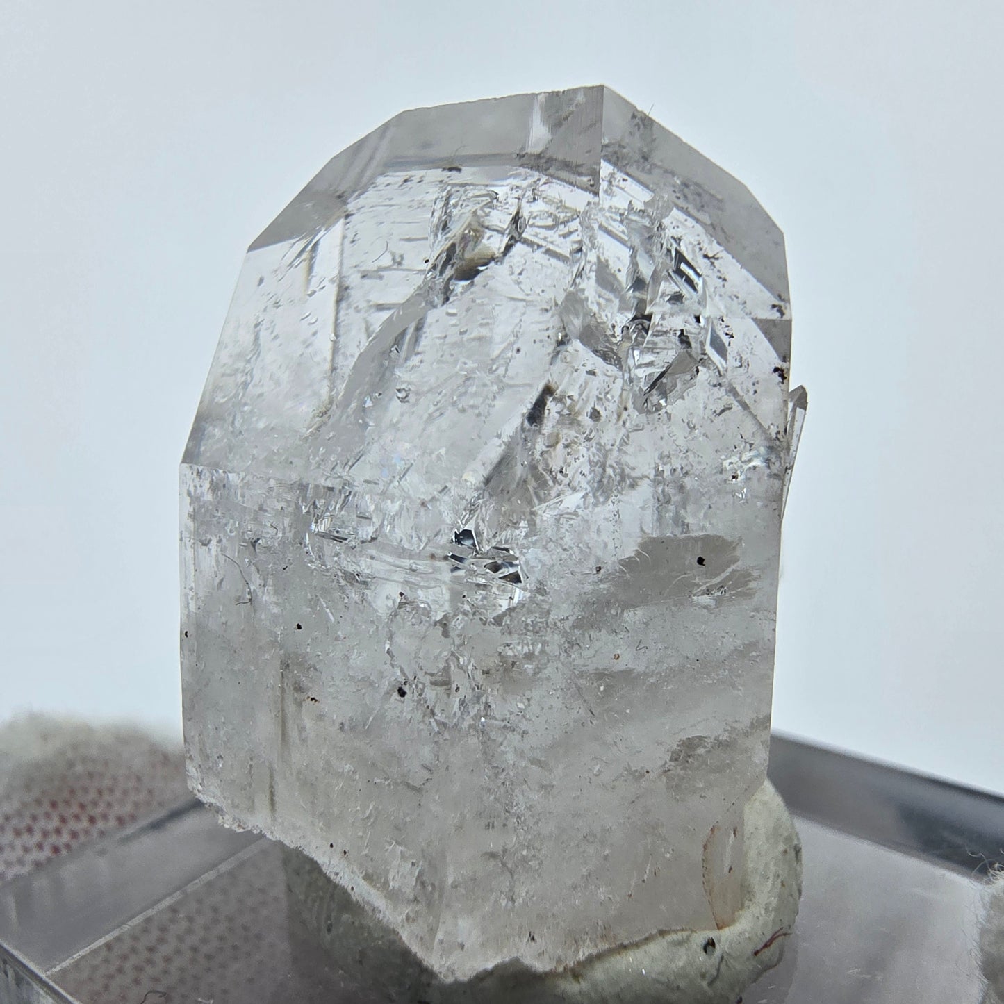 Phantom Rauchquarz, Hämatit Quarz Stufe Streep Mine Goboboseb Namibia 25*22*19mm