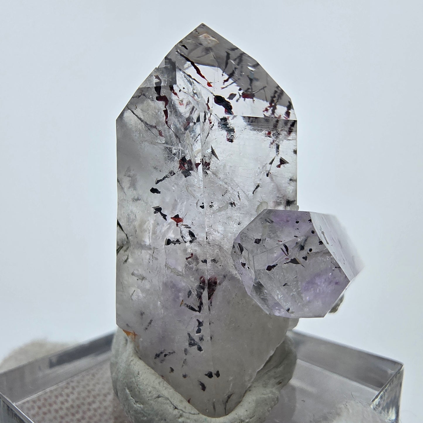 Harlekin Phantom Amethyst mit Analcim Streep Mine Goboboseb Namibia 33*24*20mm