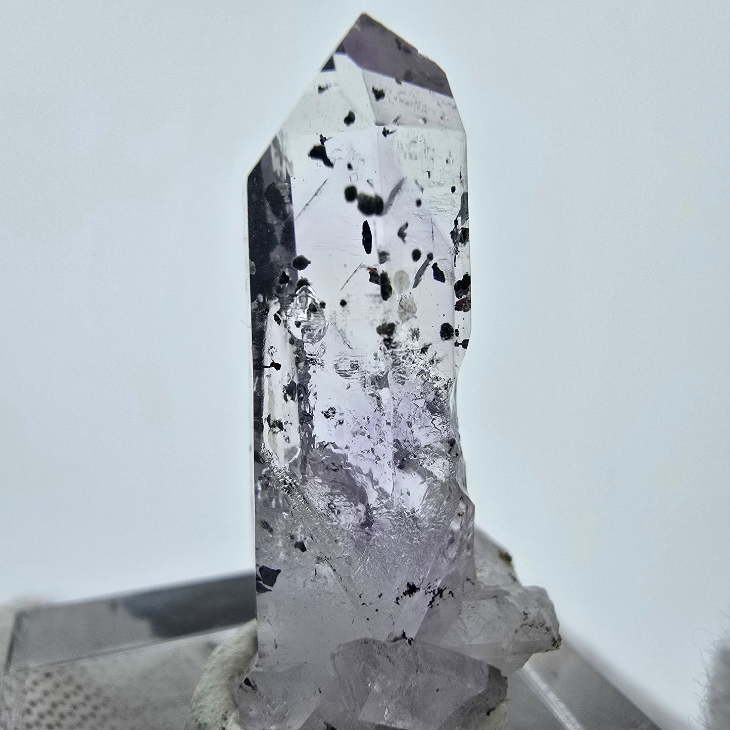 Enhydro Phantom Amethyst Hämatit Quarz Streep Mine Goboboseb Namibia 30*14*10mm Sammlung