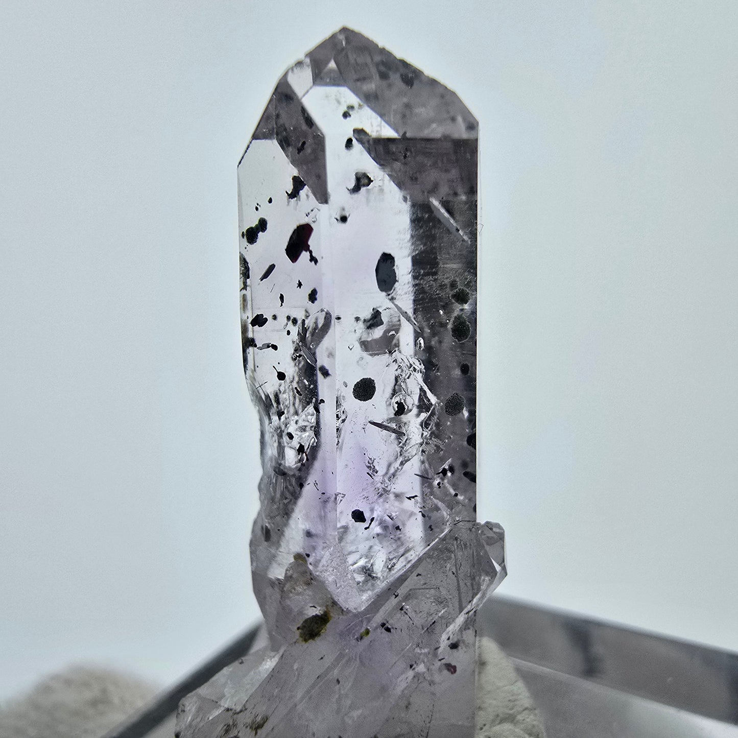 Enhydro Phantom Amethyst Hämatit Quarz Streep Mine Goboboseb Namibia 30*14*10mm Sammlung