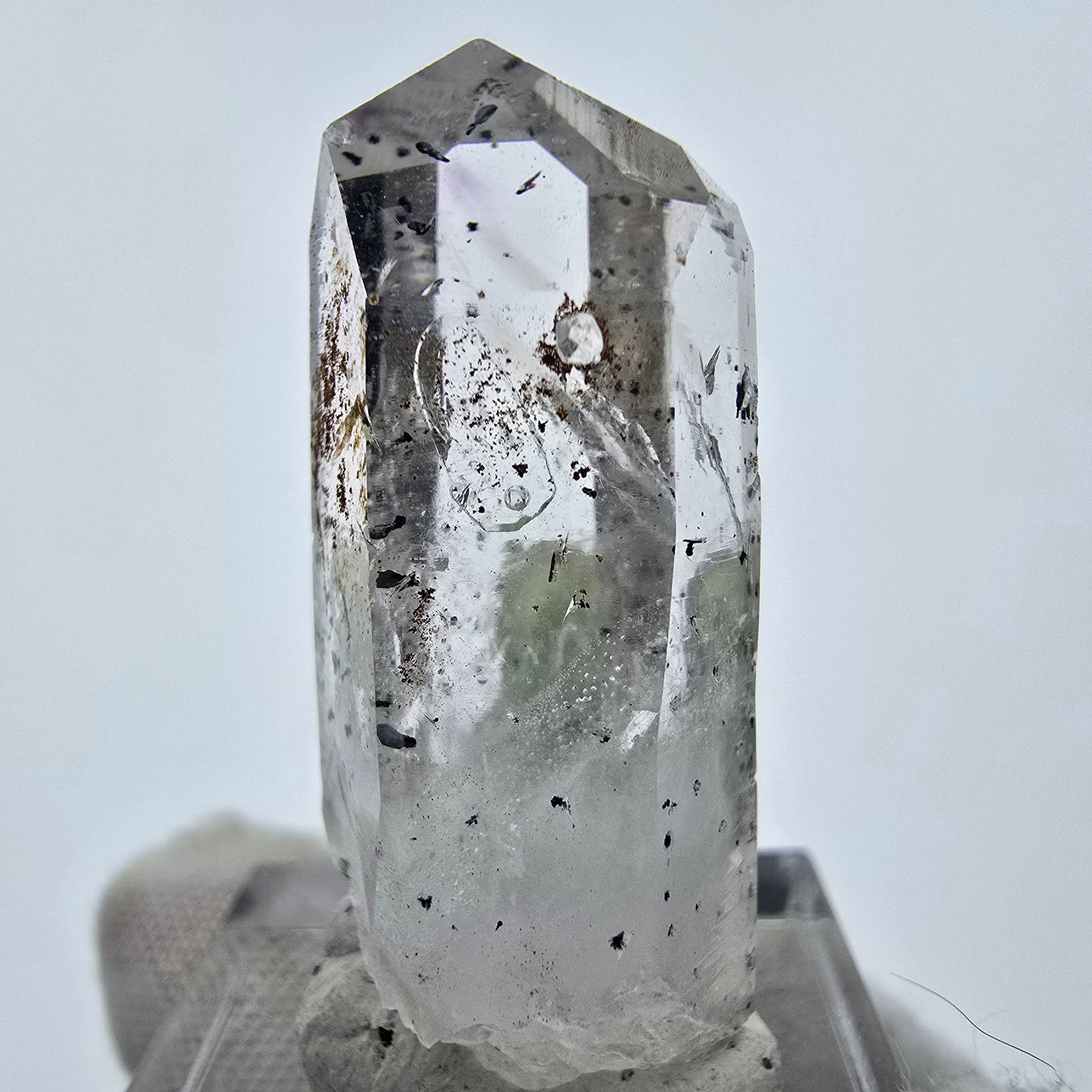 Enhydro Harlequin Amethyst Analcime Prehnite Streep Mine, Gob., Namibia 37*19*15mm
