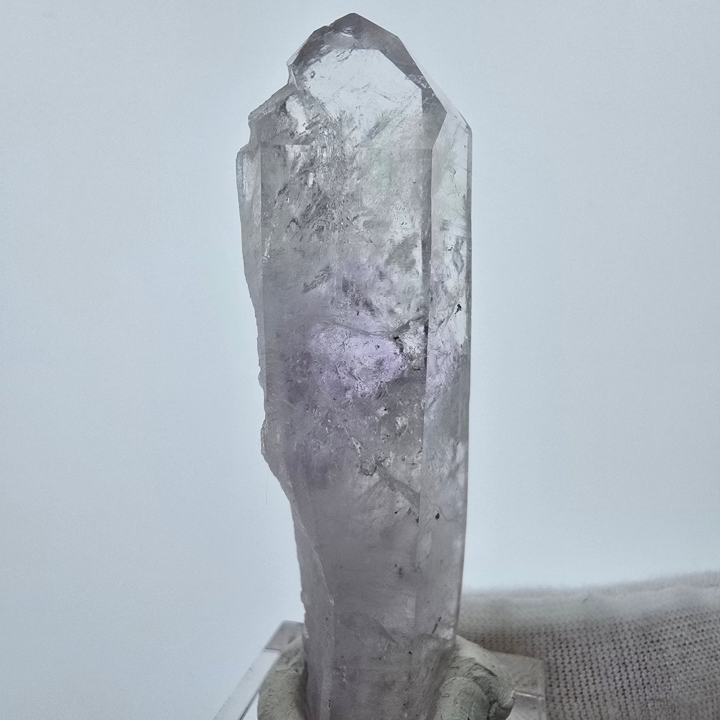 Phantom Amethyst with Prehnite, Hematite Streep Mine Goboboseb Namibia 64*23*14mm