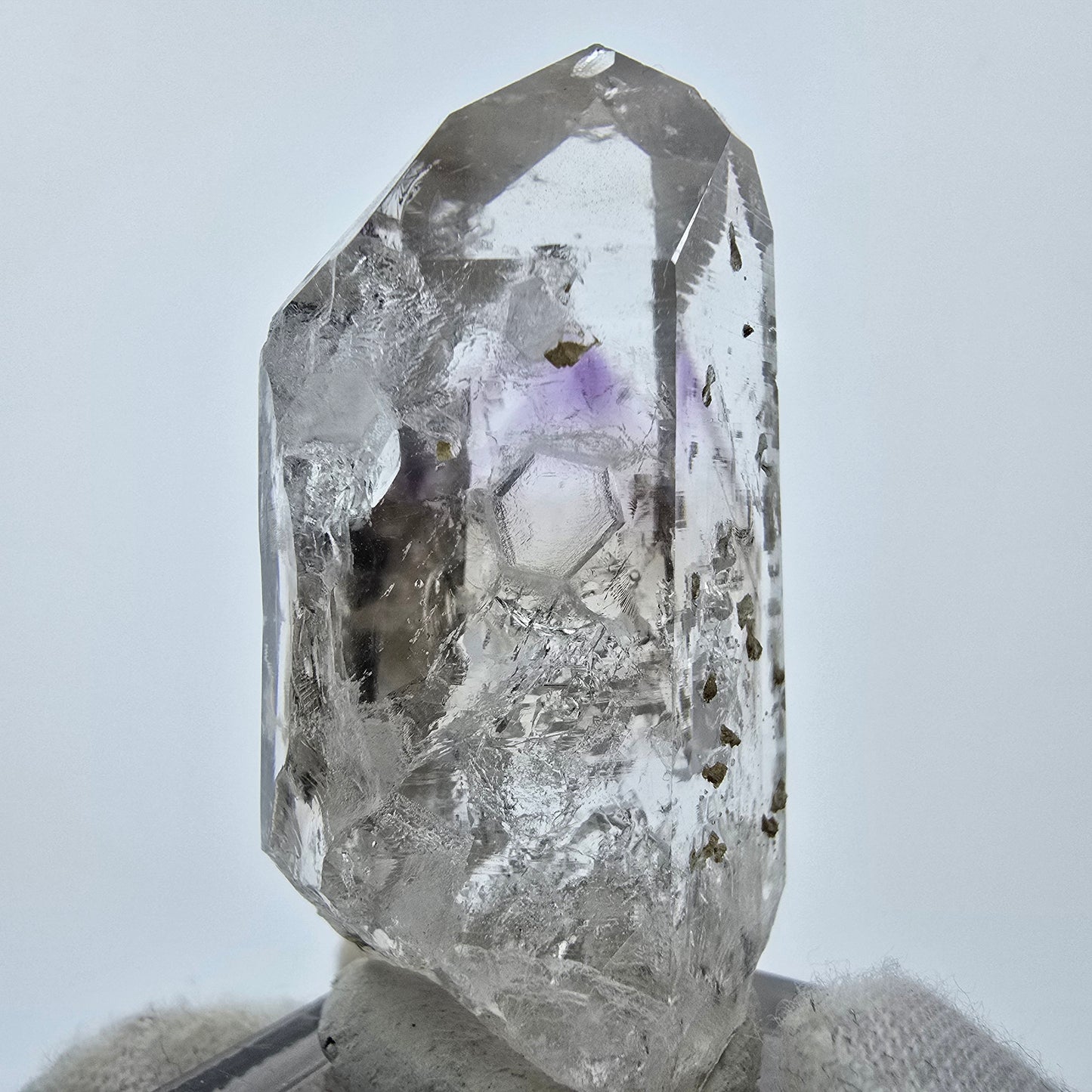 Enhydro Amethyst mit Stilbit 2x Blase Streep Mine Goboboseb Namibia 48*23*18mm