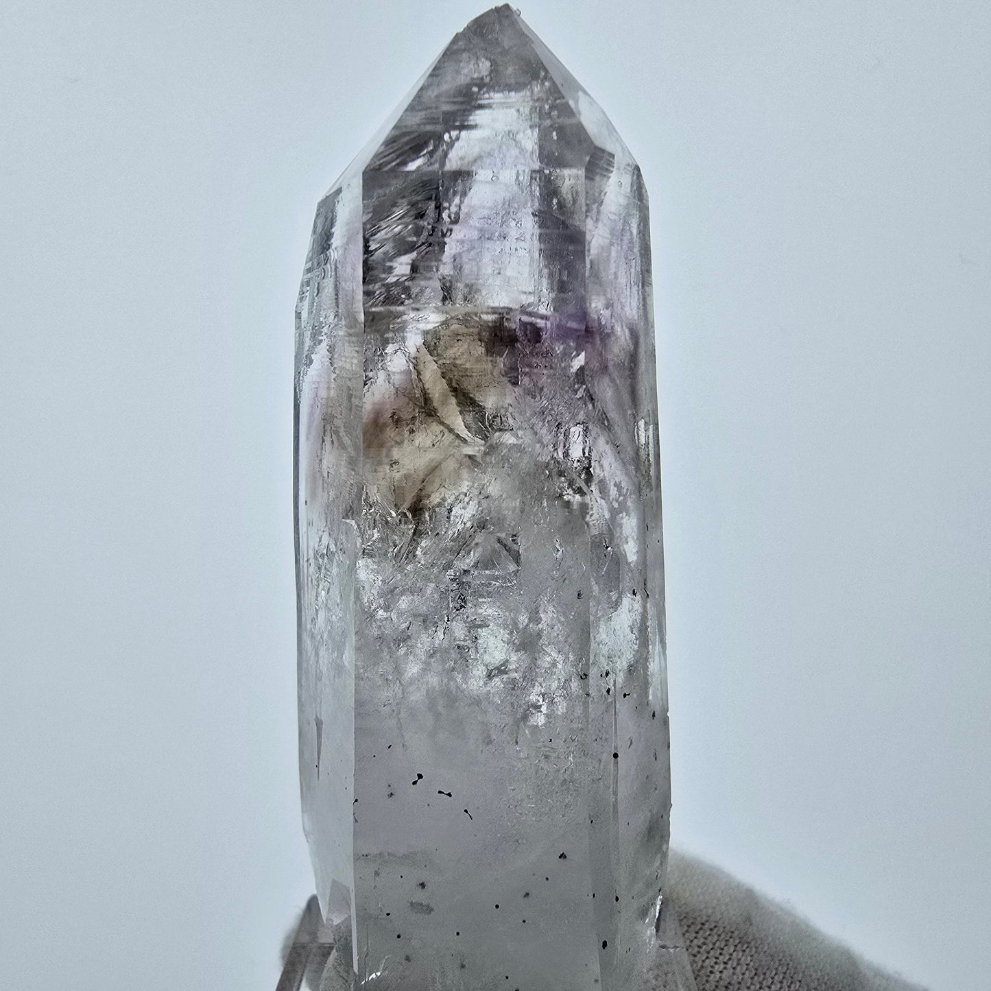 Améthyste fantôme Enhydro Prehnite Hématite Analcim Streep Mine Namibie 67*24*19mm
