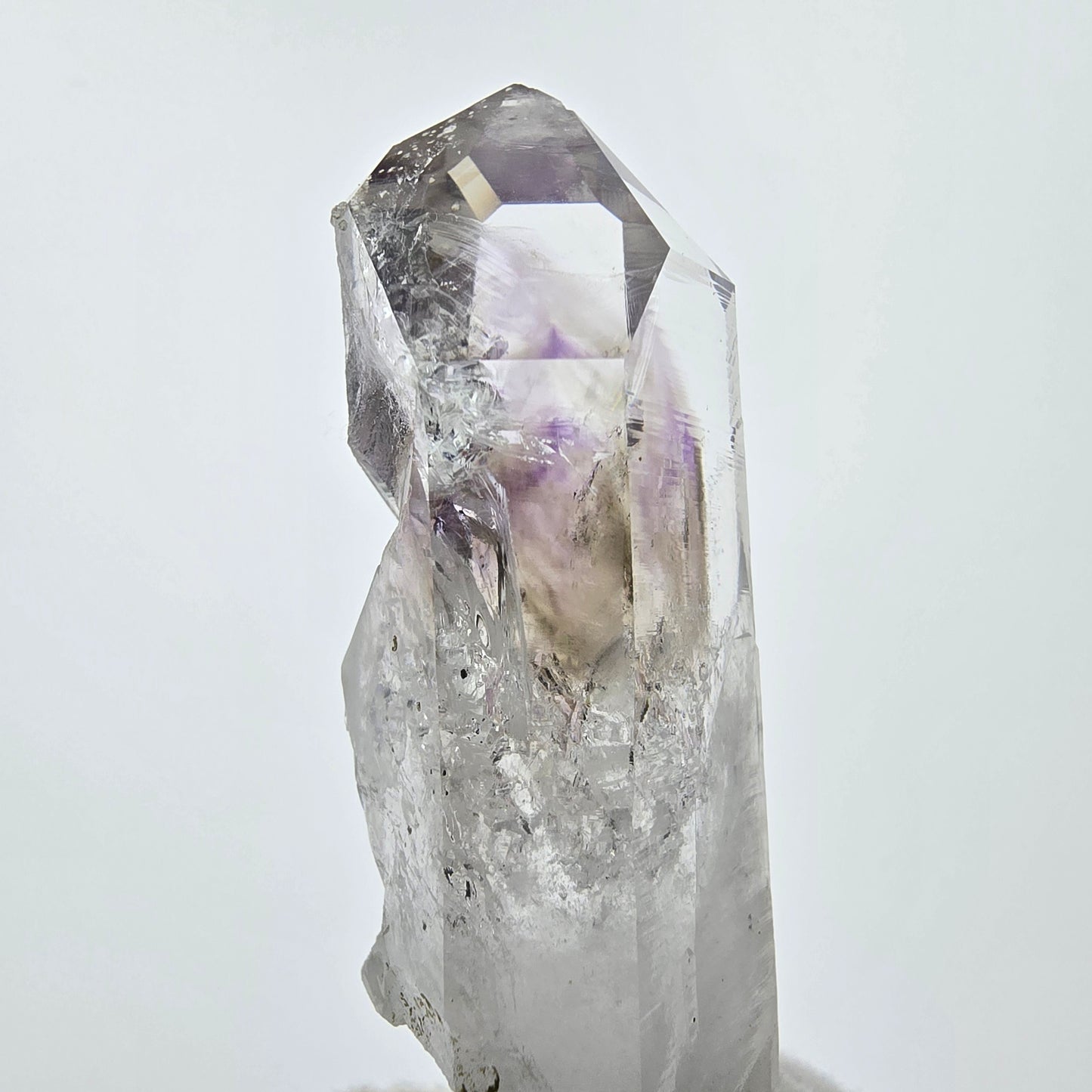 Améthyste fantôme Enhydro Prehnite Hématite Analcim Streep Mine Namibie 67*24*19mm