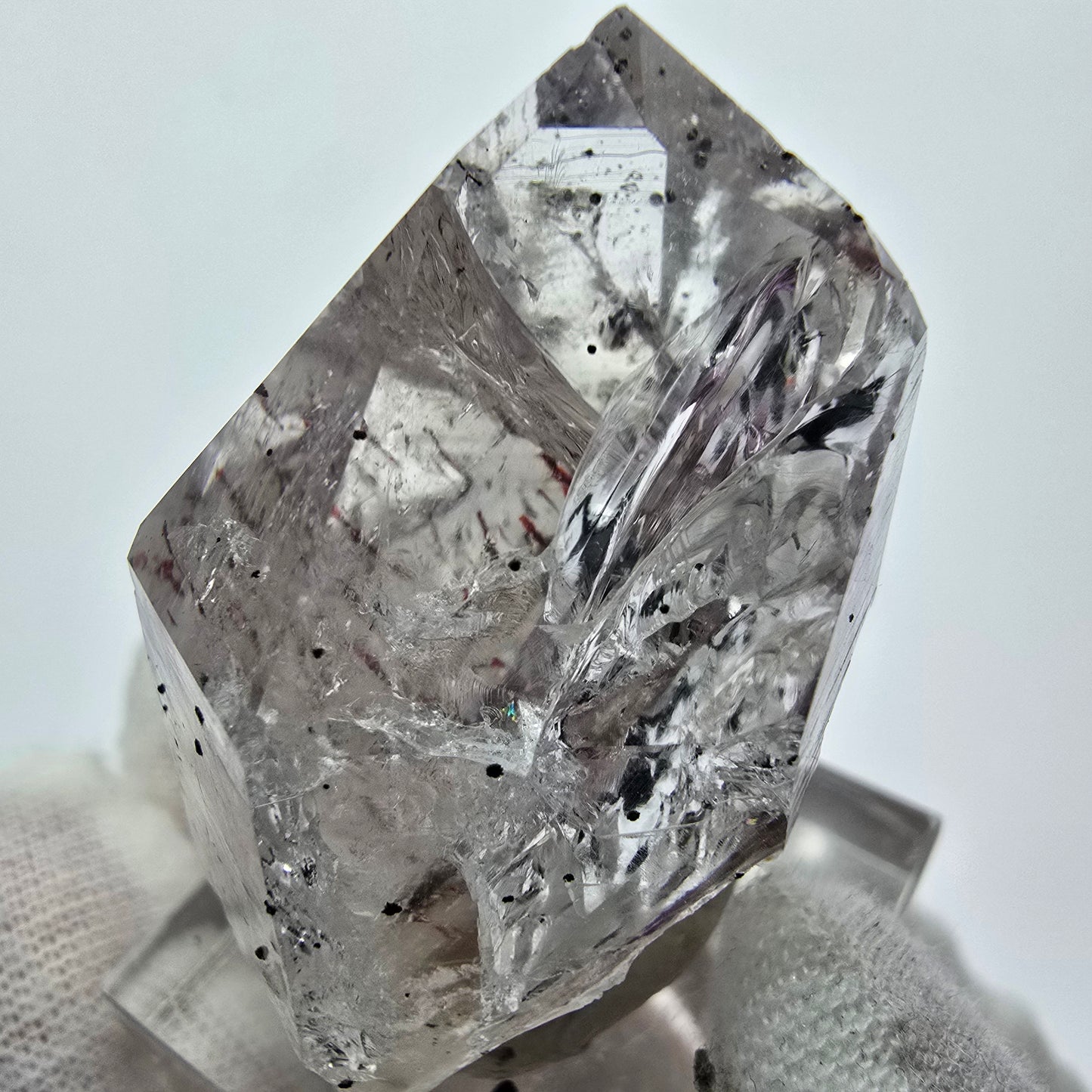 Harlequin Phantom Amethyst with Prehnite Streep Mine Goboboseb Namibia 38*23*23mm