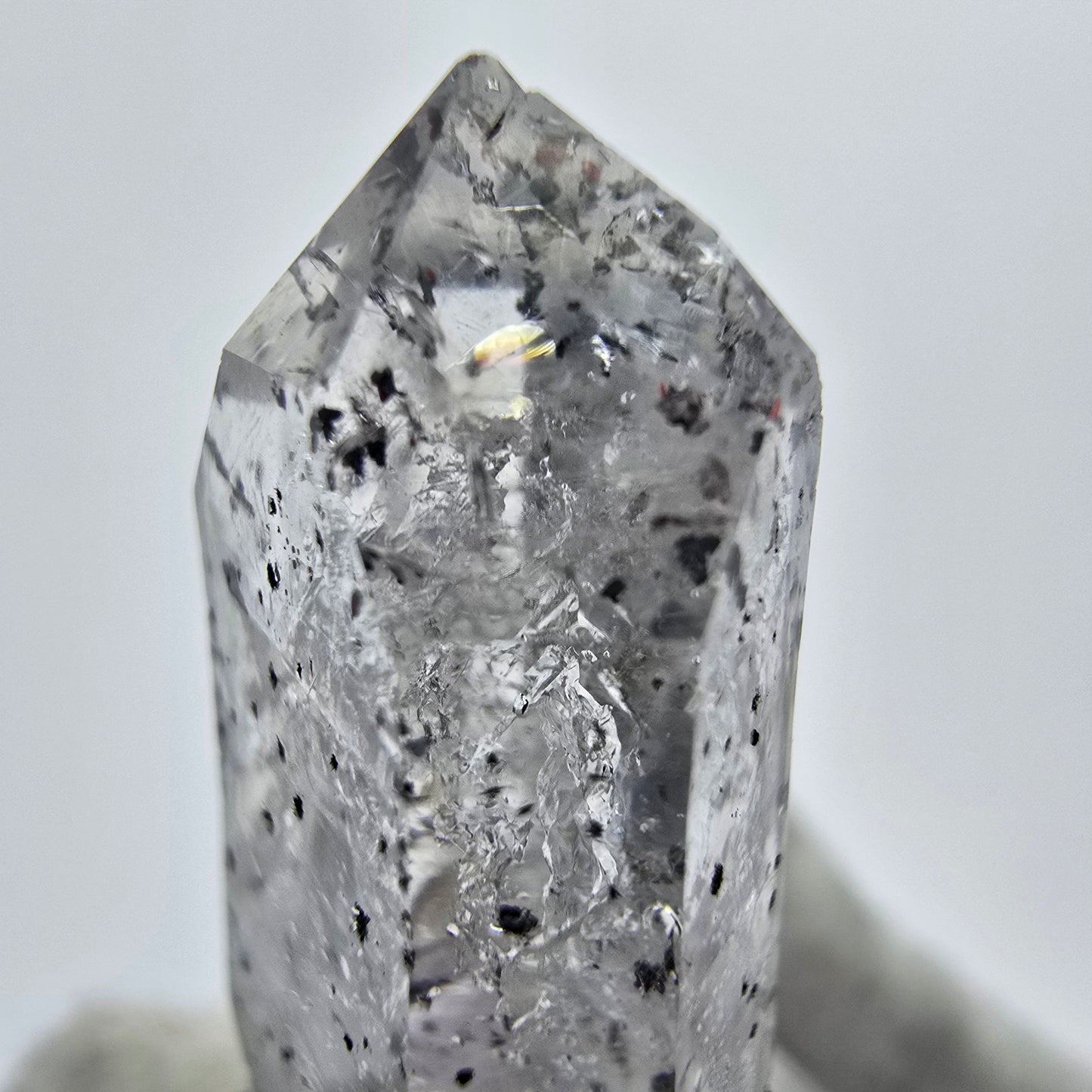 Harlekin Phantom Quarz Kristall Streep Mine Goboboseb Namibia 34*12*11mm