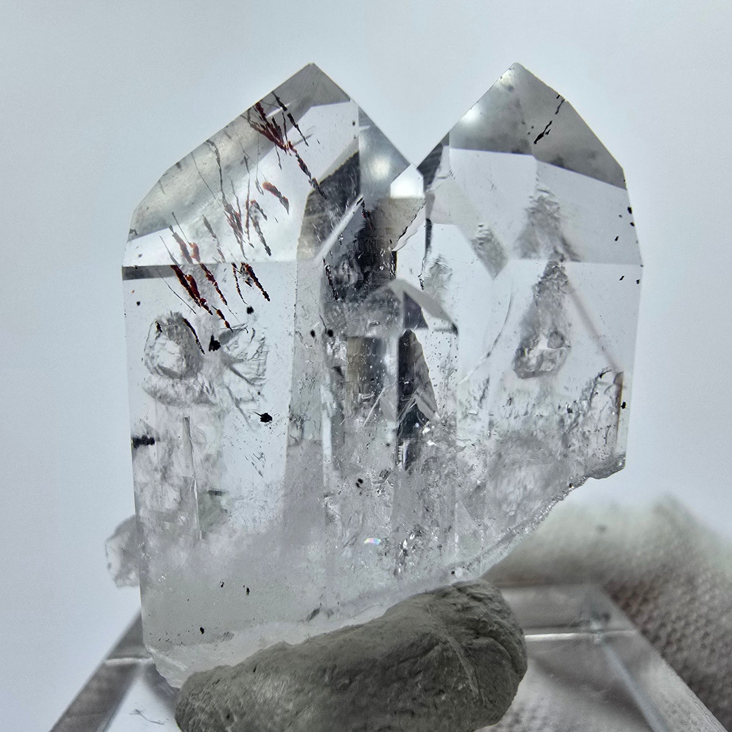 Harlekin Phantom Quarz Kristall Streep Mine Goboboseb Namibia 30*21*14mm