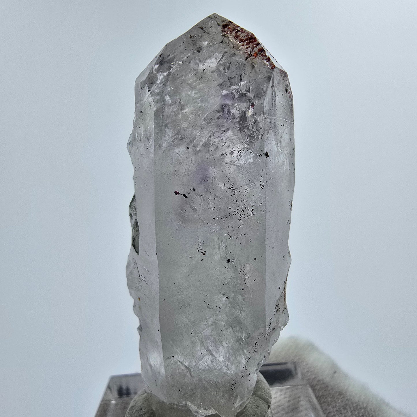 Harlekin Phantom Amethyst, Prehnit, Analcim Streep Mine Gobo. Namibia 49*18*18mm