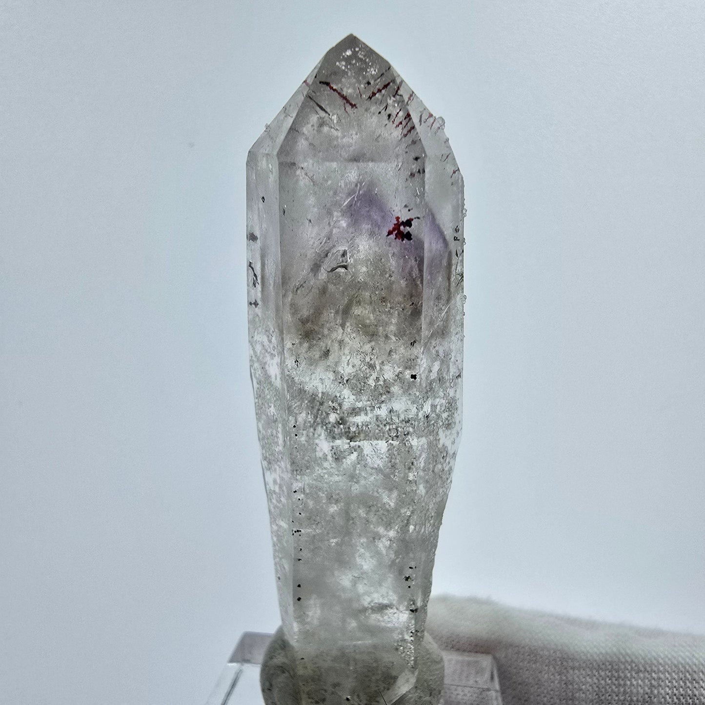 Harlekin Phantom Amethyst mit Analcim Streep Mine Goboboseb Namibia 61*18*14mm