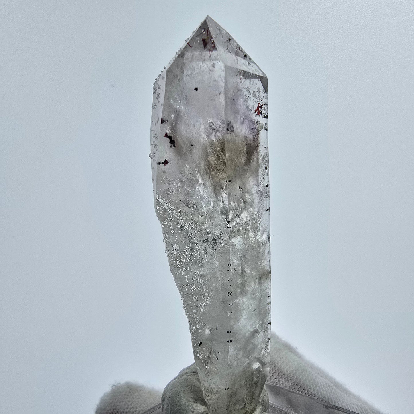 Harlekin Phantom Amethyst mit Analcim Streep Mine Goboboseb Namibia 61*18*14mm