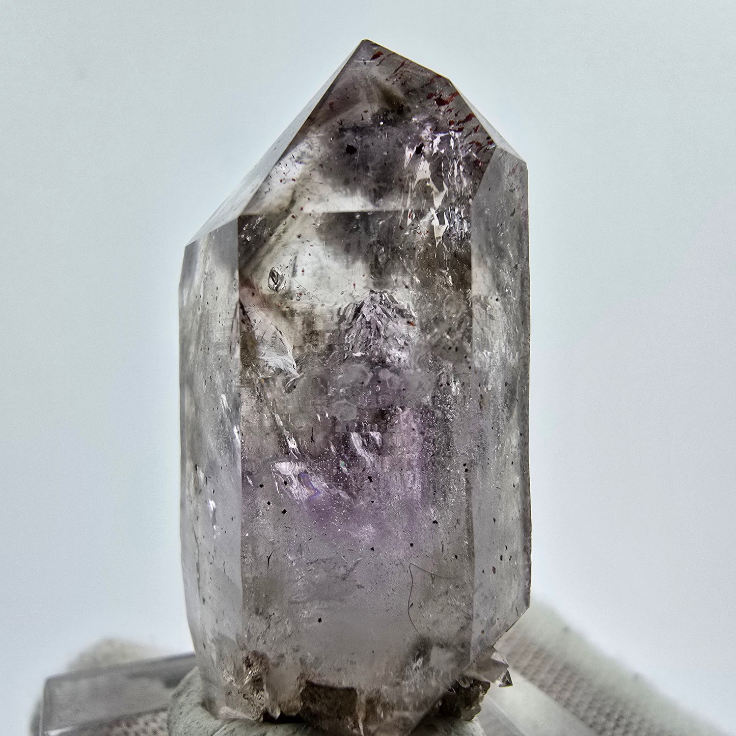 Harlekin Enhydro Amethyst mit Calcit Goboboseb, Namibia 38*20*15mm Sammlung