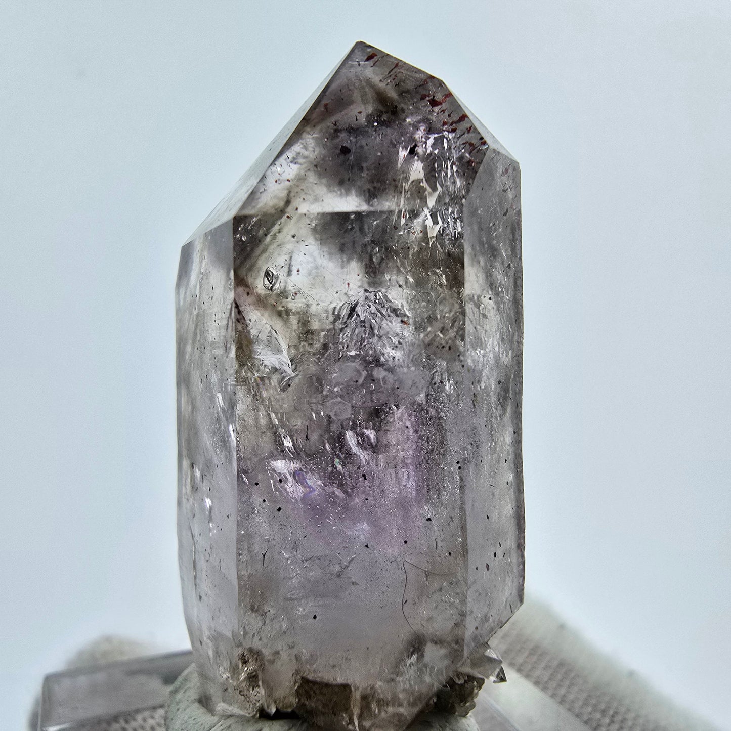 Harlekin Enhydro Amethyst mit Calcit Goboboseb, Namibia 38*20*15mm Sammlung