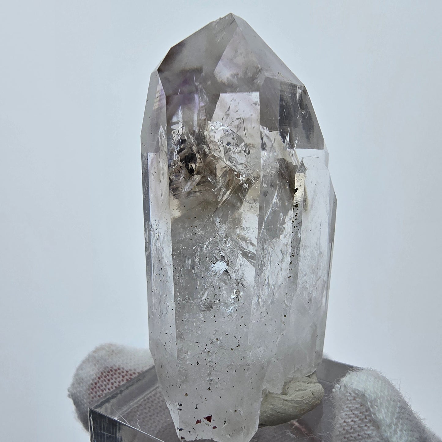 Enhydro Phantom Amethyst, 2x Blase Streep Mine Goboboseb Namibia 47*28*18mm