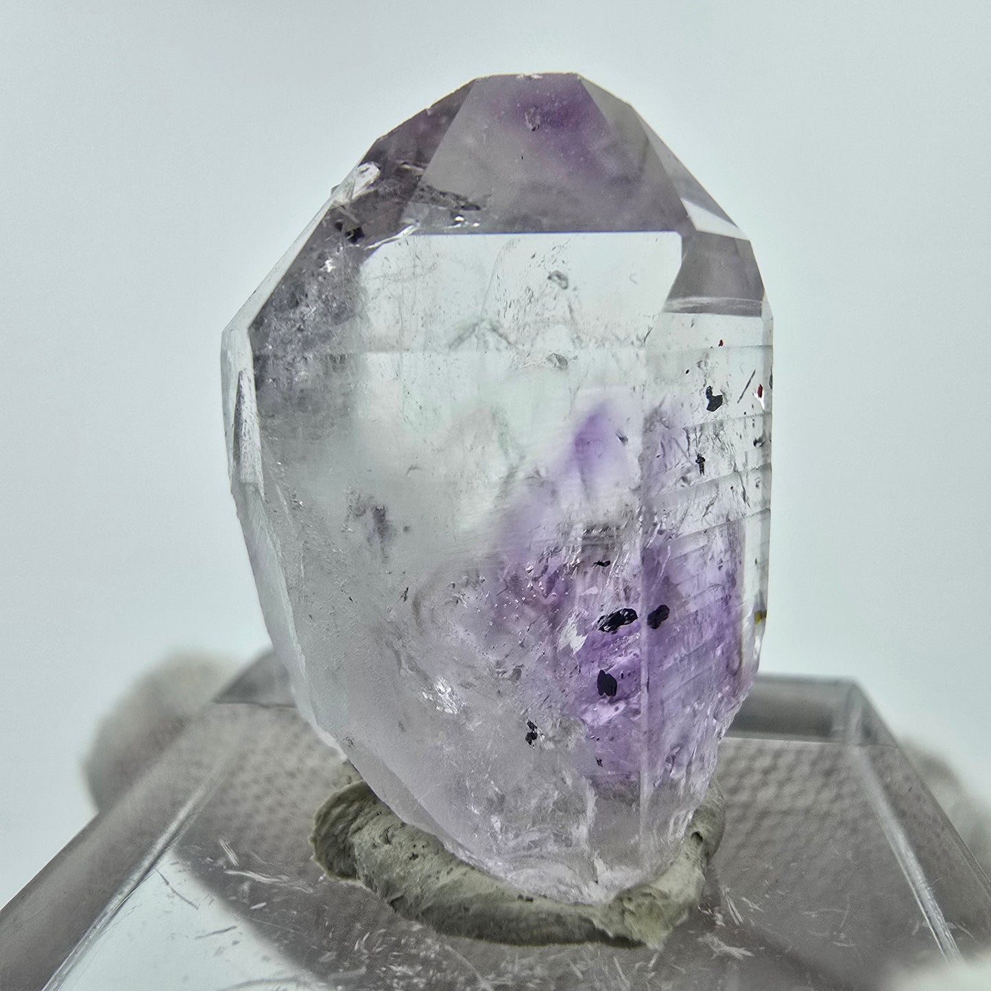 Harlekin Enhydro Amethyst Analcim 2x Blase Streep Mine Gobo. Namibia 25*17*12mm