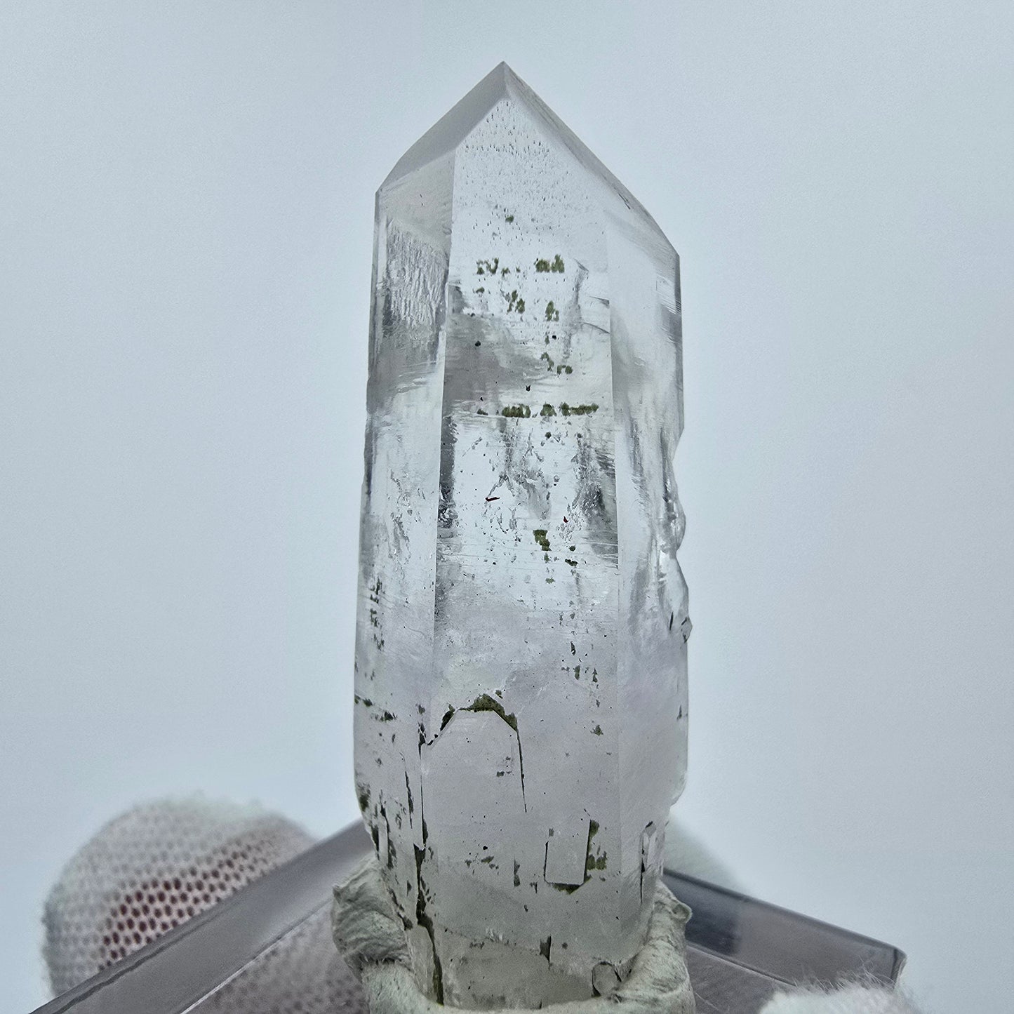Phantom Amethyst Kristall mit UV Calcit Streep Mine Goboboseb Namibia 41*15*13mm