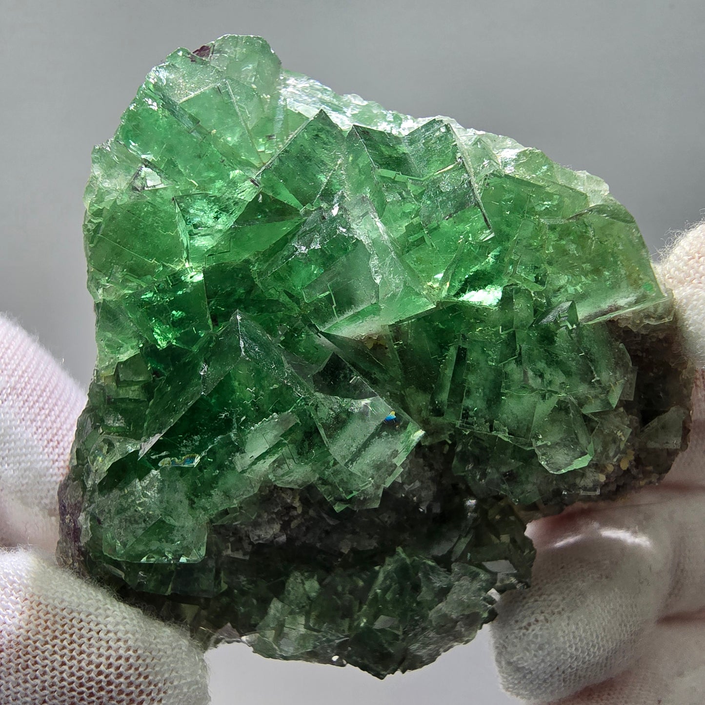 Sehr klare UV Fluorit Würfel Stufe grün Okorusu, Namibia 58*58*23mm Sammlung
