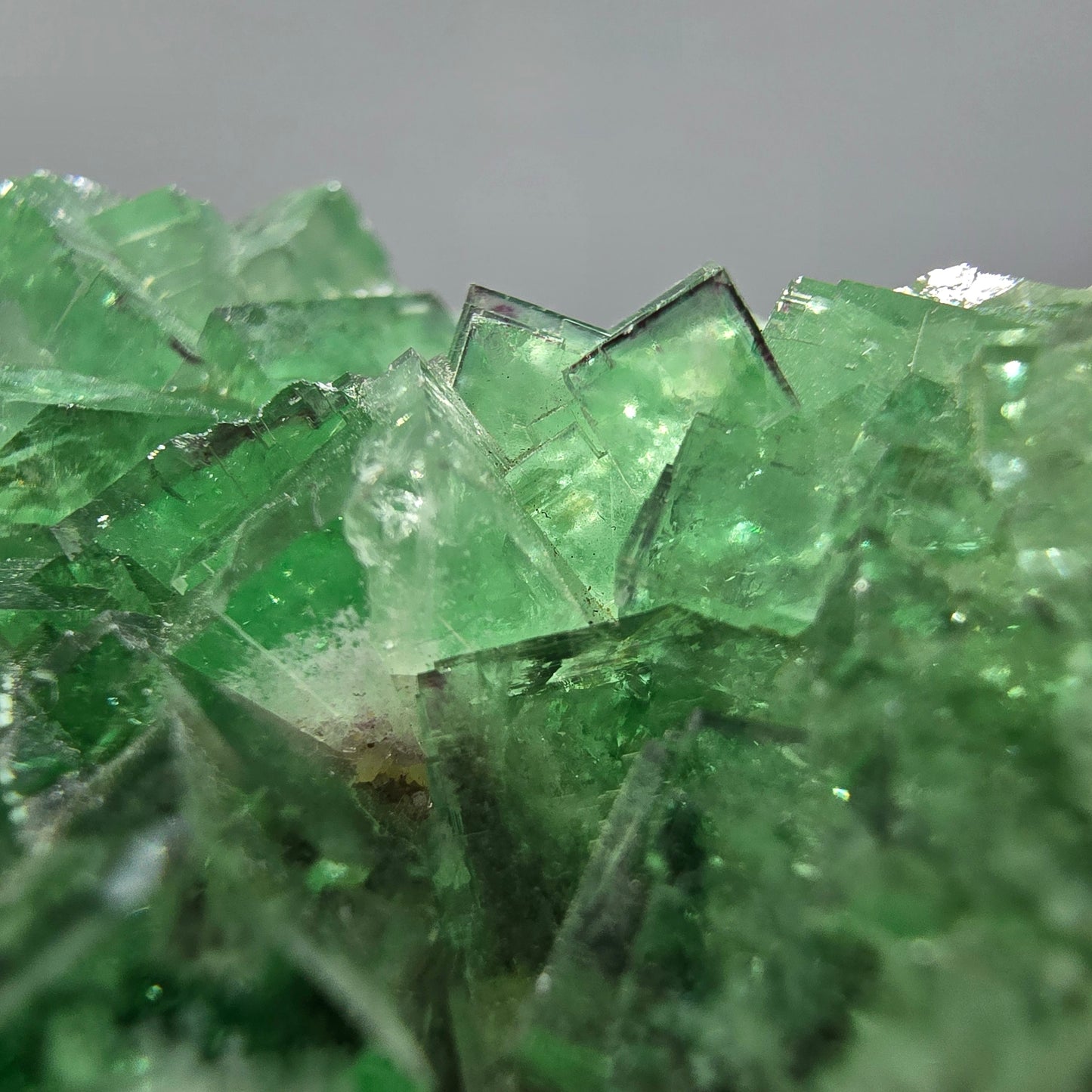Sehr klare UV Fluorit Würfel Stufe grün Okorusu, Namibia 58*58*23mm Sammlung