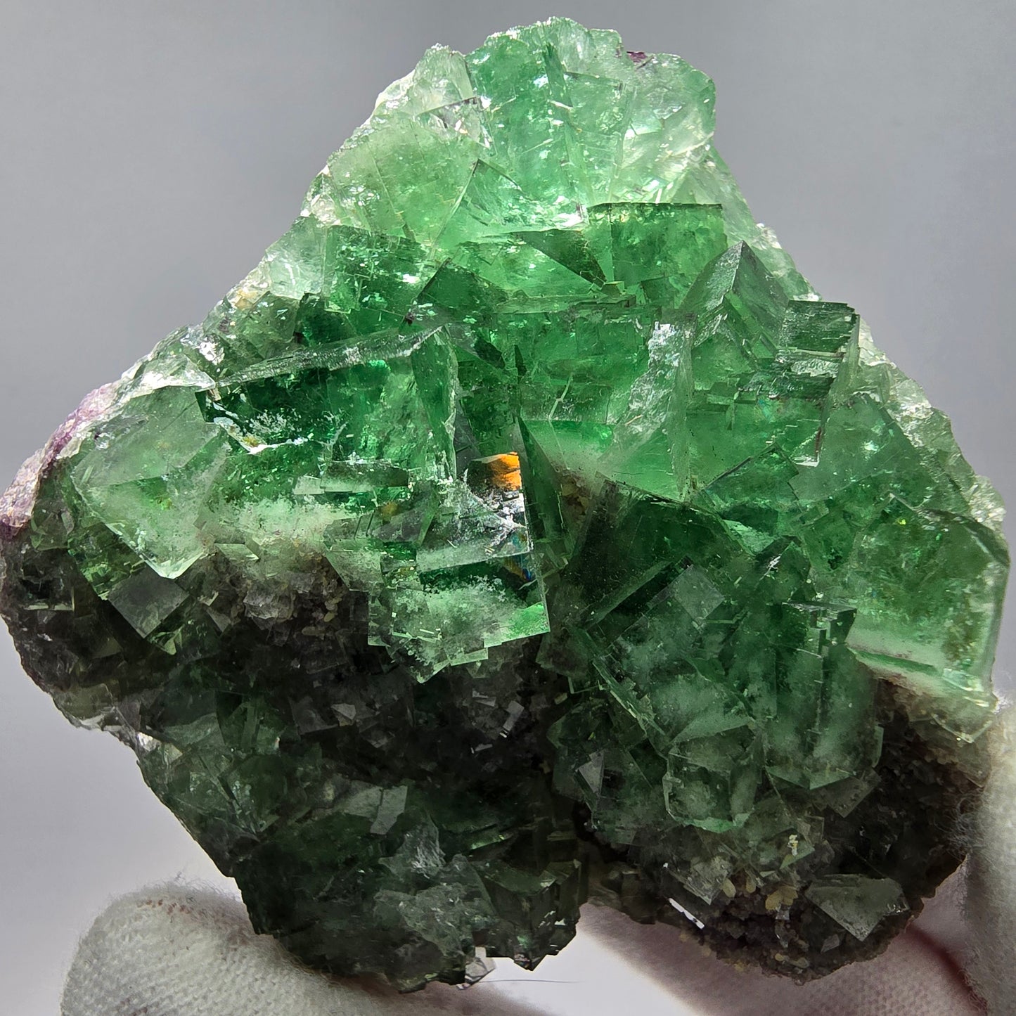 Sehr klare UV Fluorit Würfel Stufe grün Okorusu, Namibia 58*58*23mm Sammlung