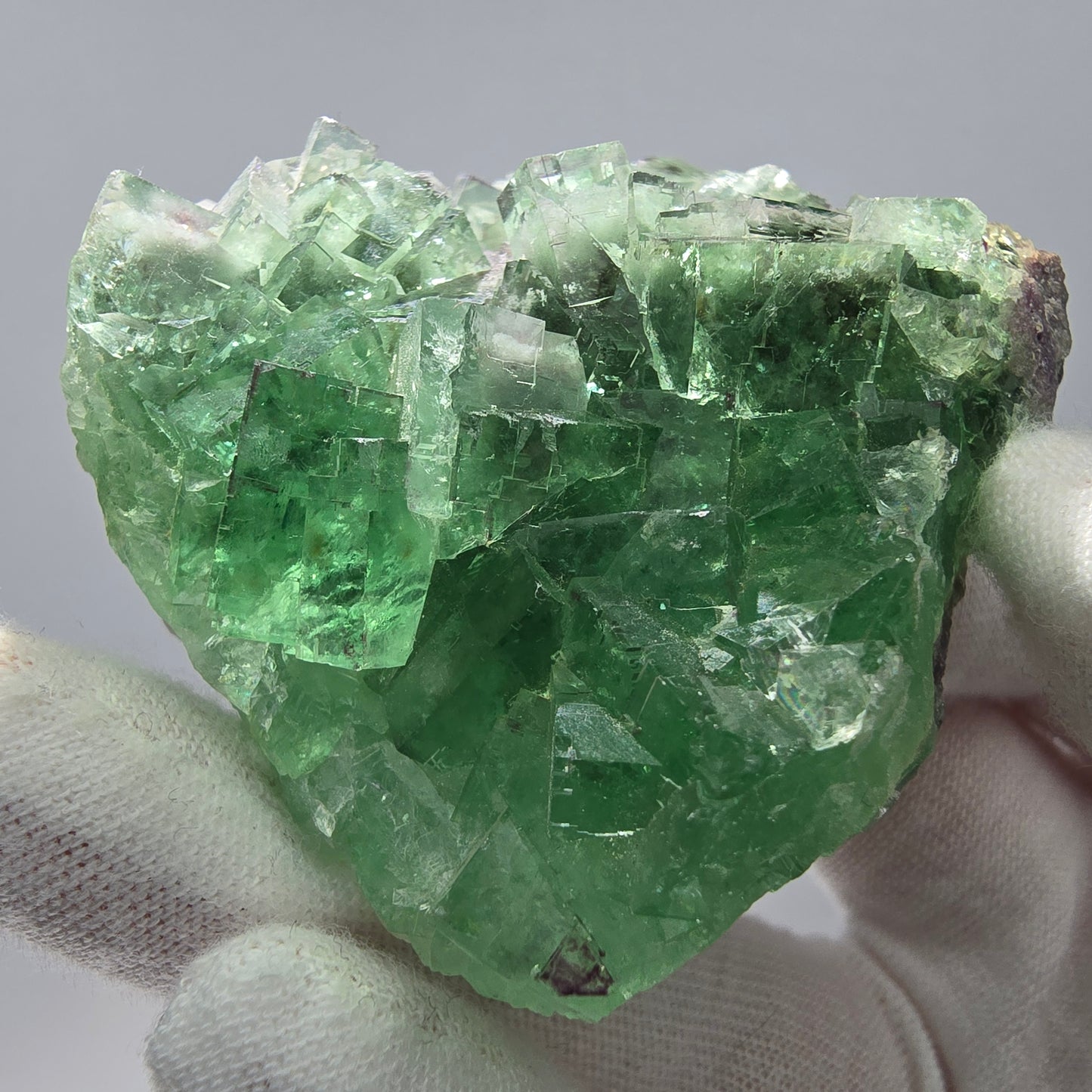 Sehr klare UV Fluorit Würfel Stufe grün Okorusu, Namibia 58*58*23mm Sammlung