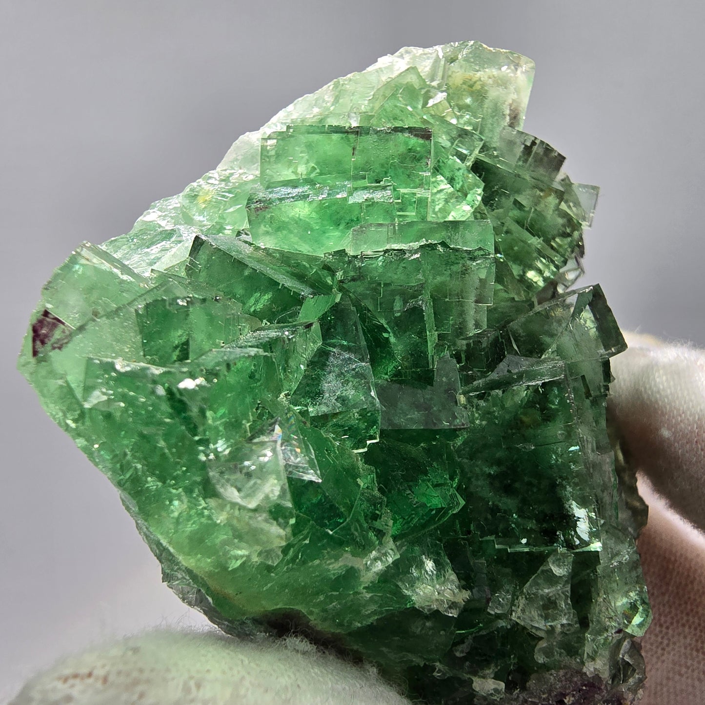 Sehr klare UV Fluorit Würfel Stufe grün Okorusu, Namibia 58*58*23mm Sammlung