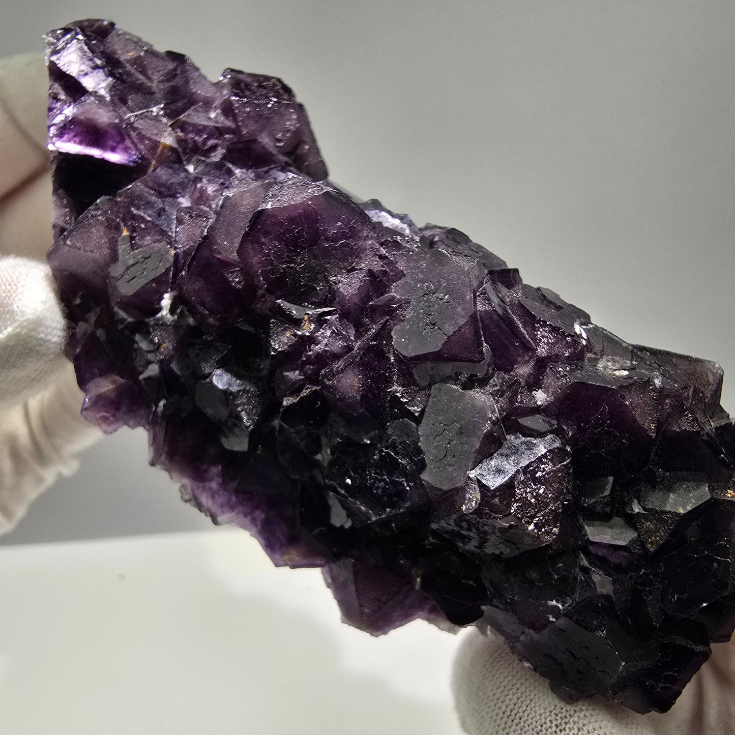 Große Phantom Fluorit Würfel Stufe lila Okorusu, Namibia 117*51*33mm Sammlung