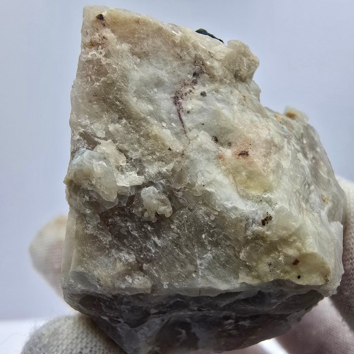 Rare Malachite on Quartz Specimen Kaokoveld, Namibia 51*45*38mm Collection