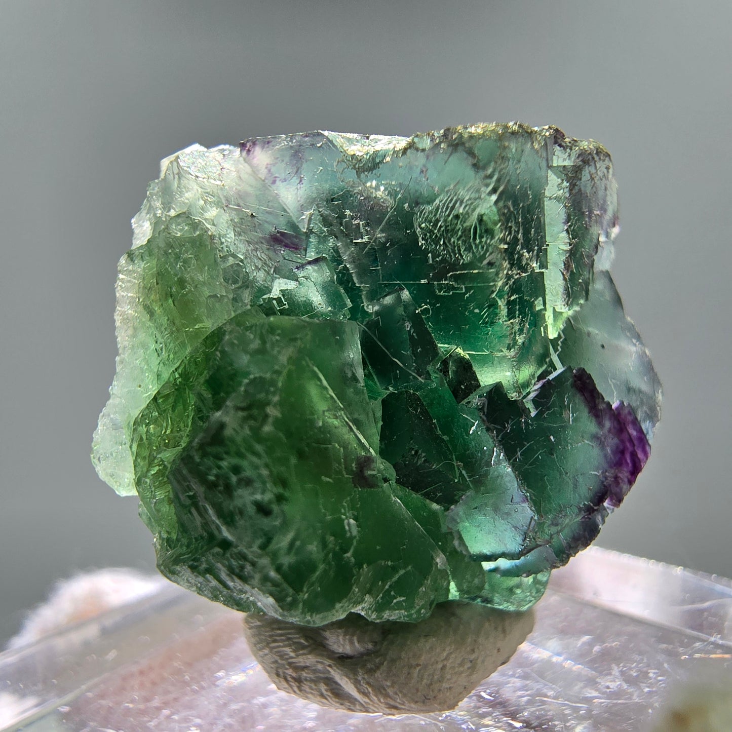 Seltene Phantom Fluorit Würfel Stufe grün Erongo, Namibia 25*22*15mm Sammlung