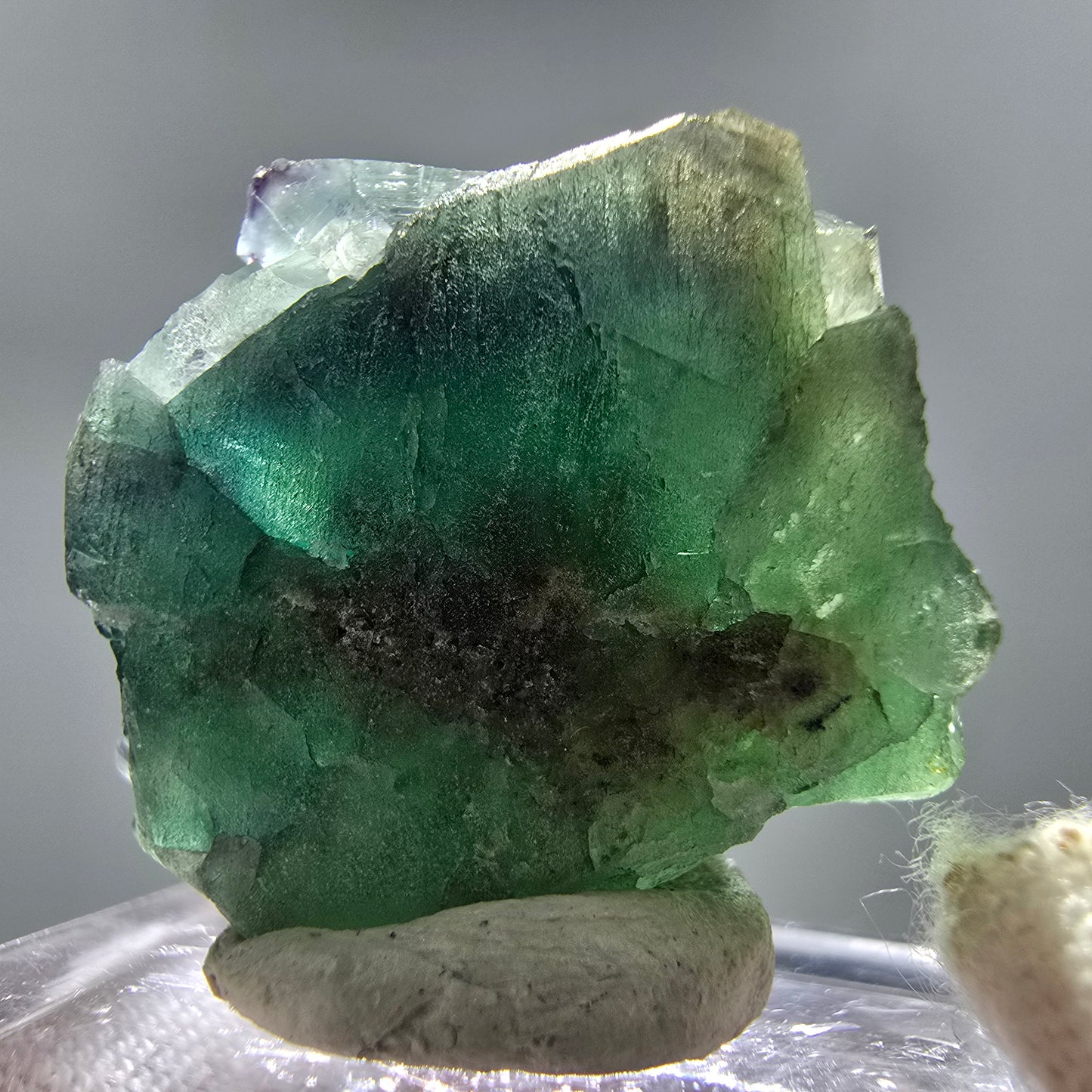 Seltene Phantom Fluorit Würfel Stufe grün Erongo, Namibia 25*22*15mm Sammlung
