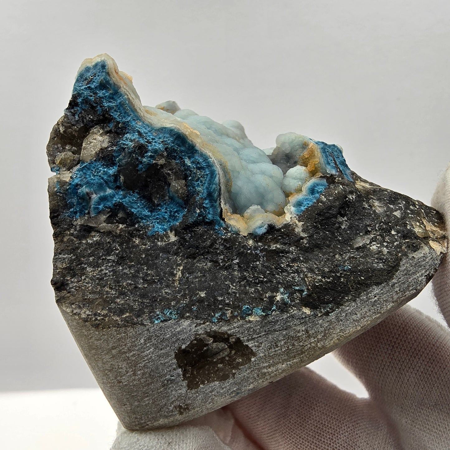 Große Shattuckit, Malachit Stufe, Kugel Kristalle Kaokoveld, Namibia 88*68*58mm
