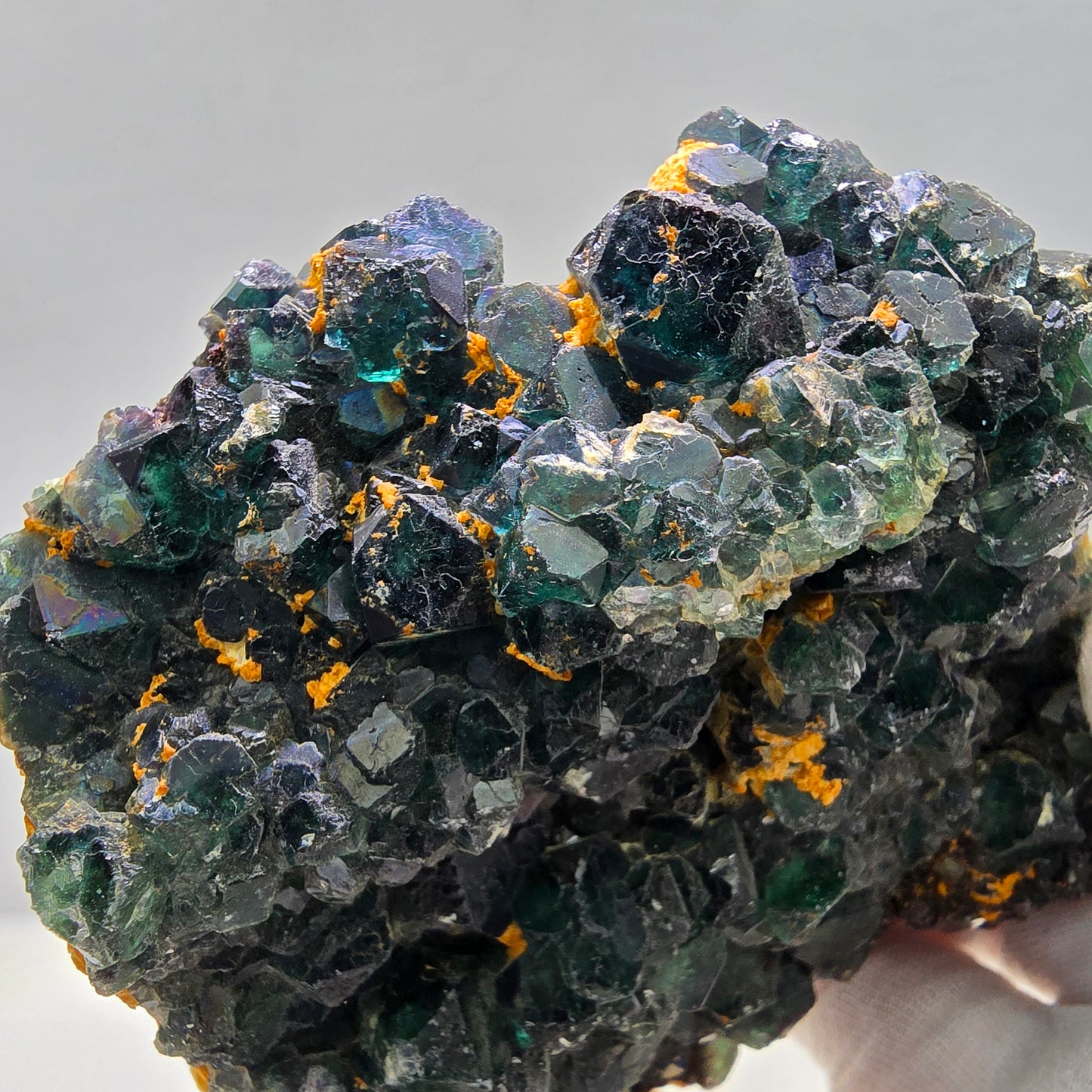 Große Phantom Fluorit Würfel Stufe, schräge Ecken Erongo, Namibia 118*110*64mm