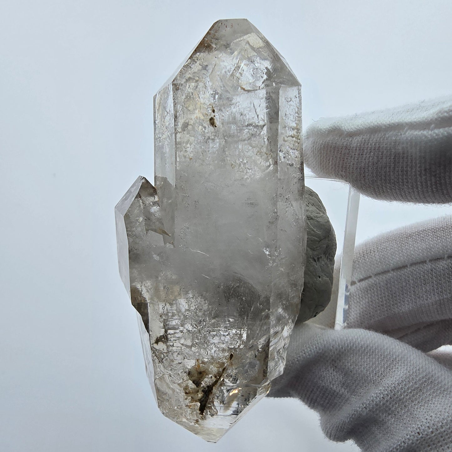 Enhydro Phantom Rauchquarz DT Skelett , 2x Blase Goboboseb, Namibia 73*33*24mm