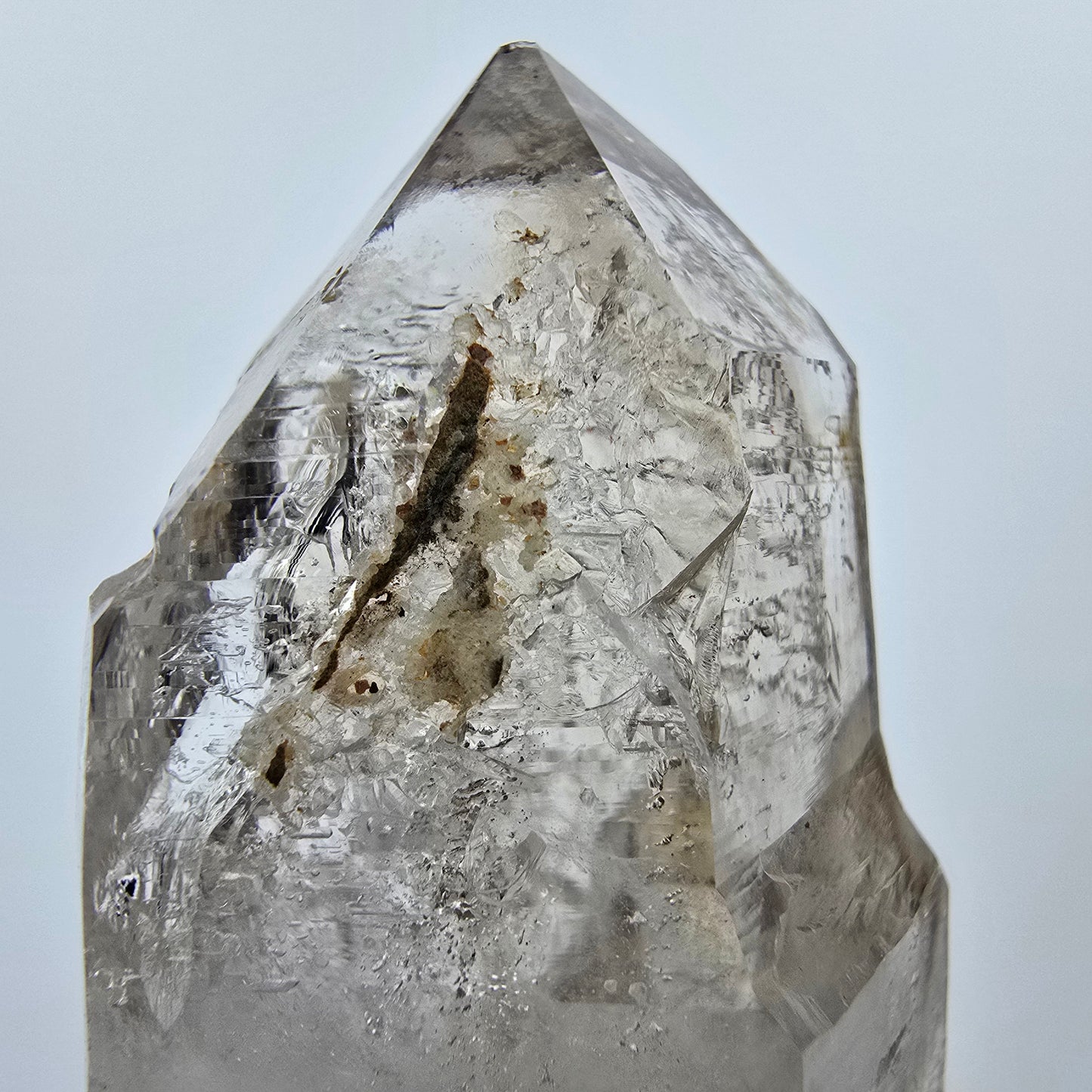 Enhydro Phantom Rauchquarz DT Skelett , 2x Blase Goboboseb, Namibia 73*33*24mm