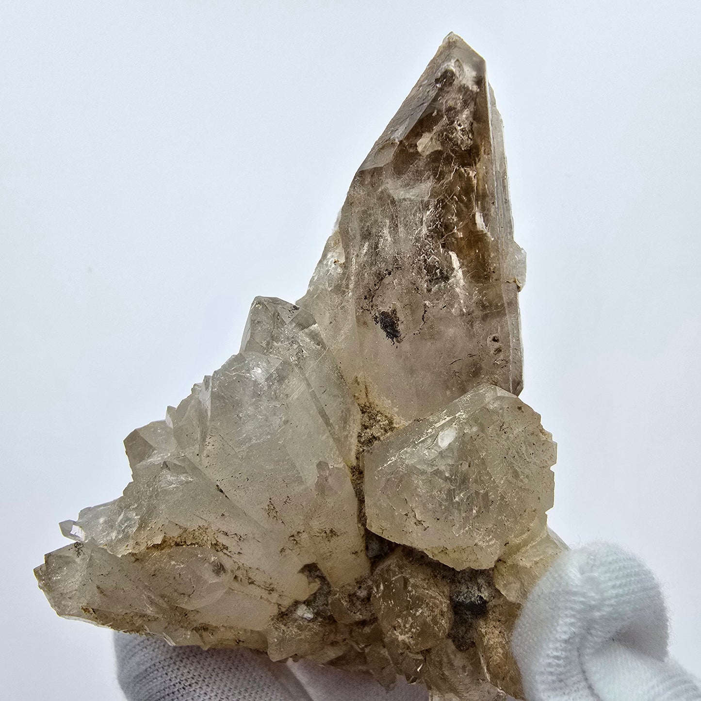 Enhydro Phantom Rauchquarz Zepter Stufe, 2x Blase Goboboseb, Namibia 78*41*53mm