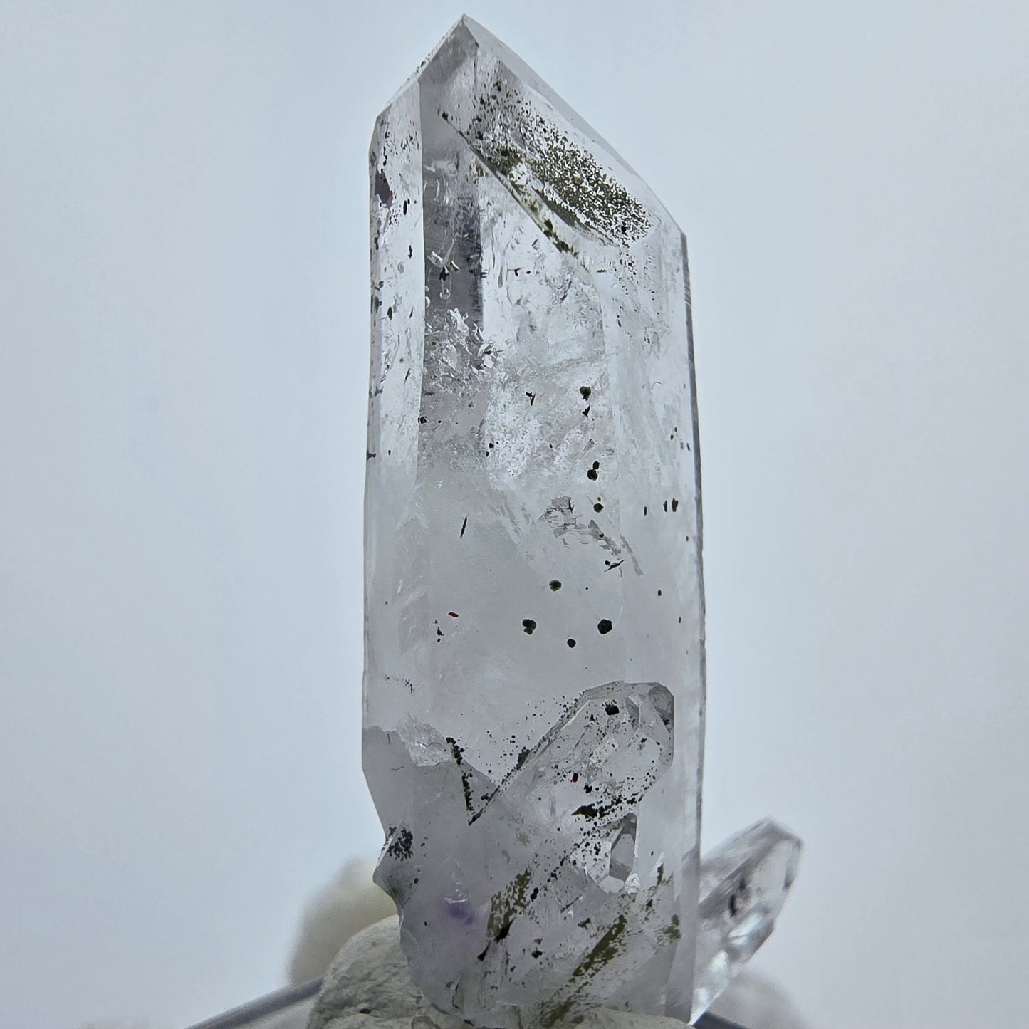 Enhydro Harlequin Épidote Améthyste, 2x Bubble Streep Mine Gobo. Namibie 46*29*12mm