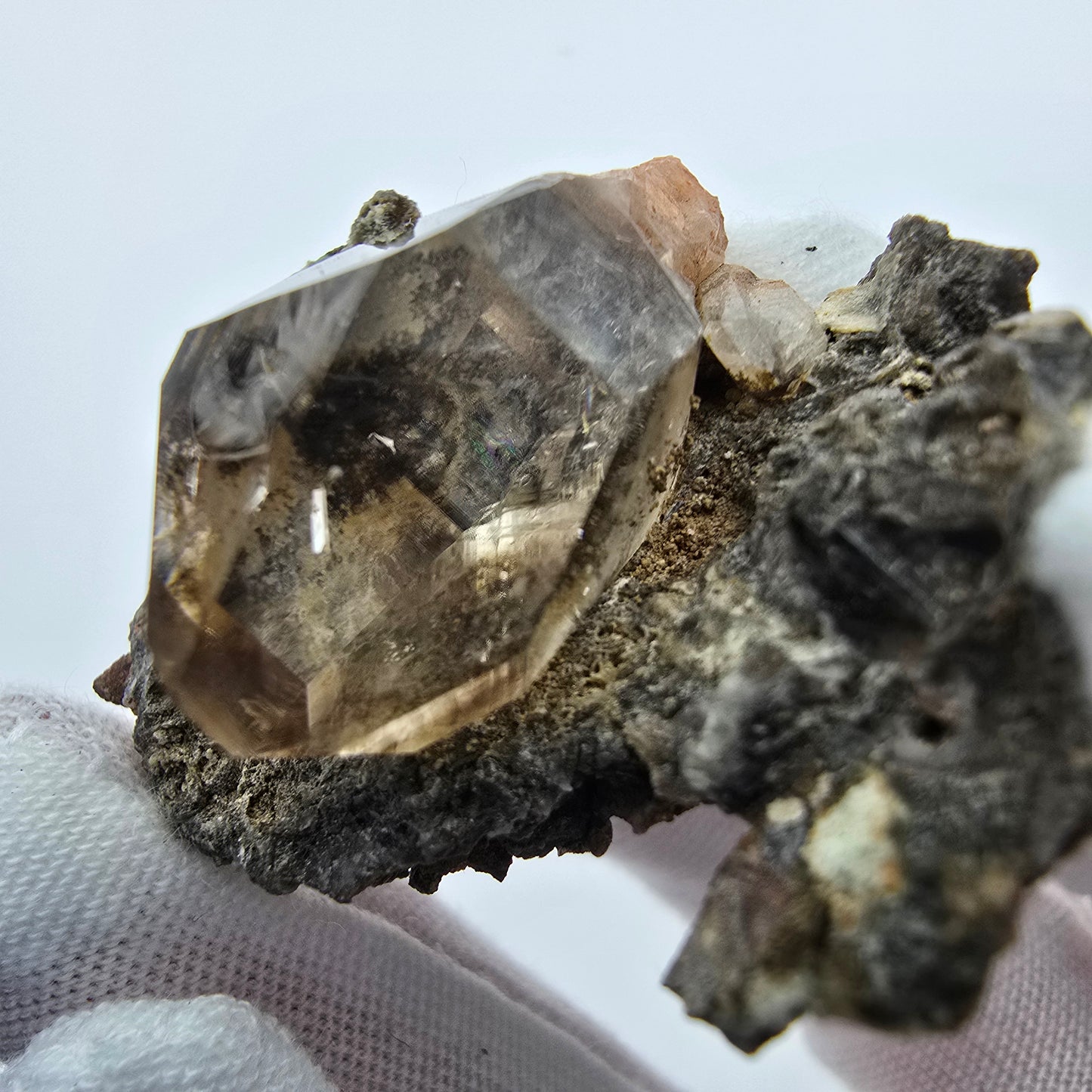Phantom Rauchquarz Zepter auf Matrix Goboboseb, Namibia 39*33*20mm Sammlung