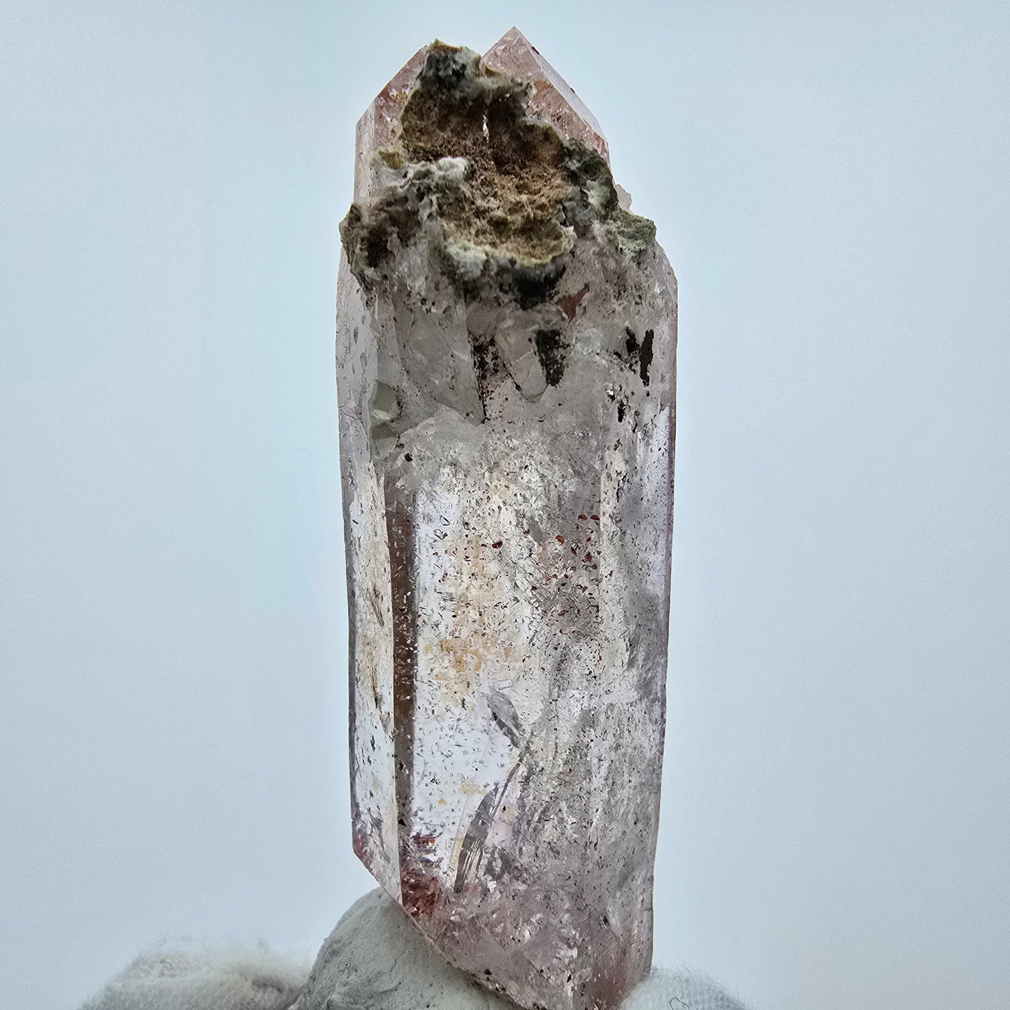 Großer Harlekin Phantom Amethyst DT Kristall Goboboseb, Namibia 71*23*19mm