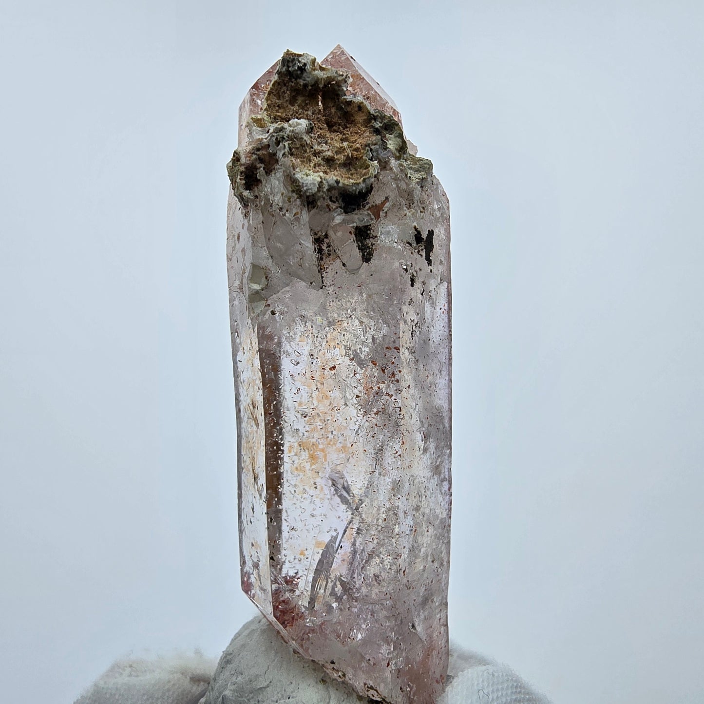 Großer Harlekin Phantom Amethyst DT Kristall Goboboseb, Namibia 71*23*19mm