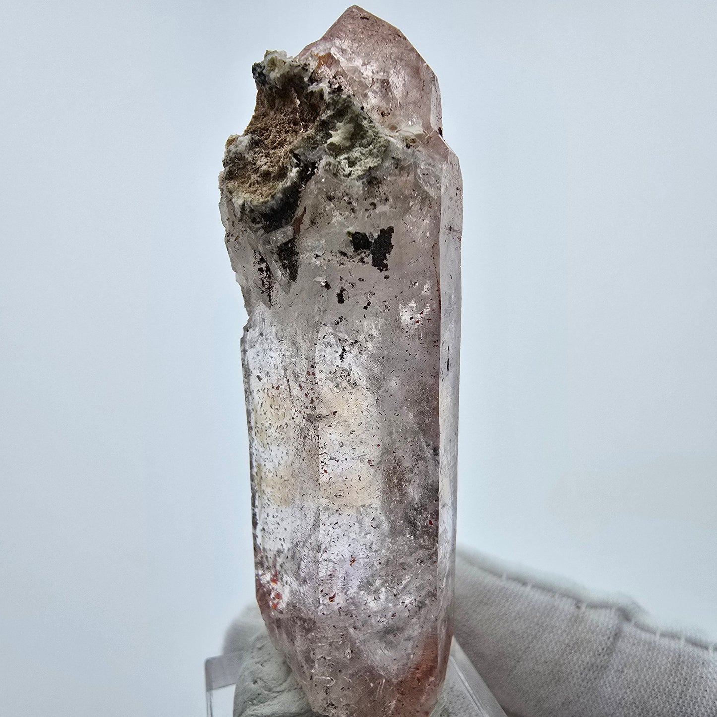Großer Harlekin Phantom Amethyst DT Kristall Goboboseb, Namibia 71*23*19mm