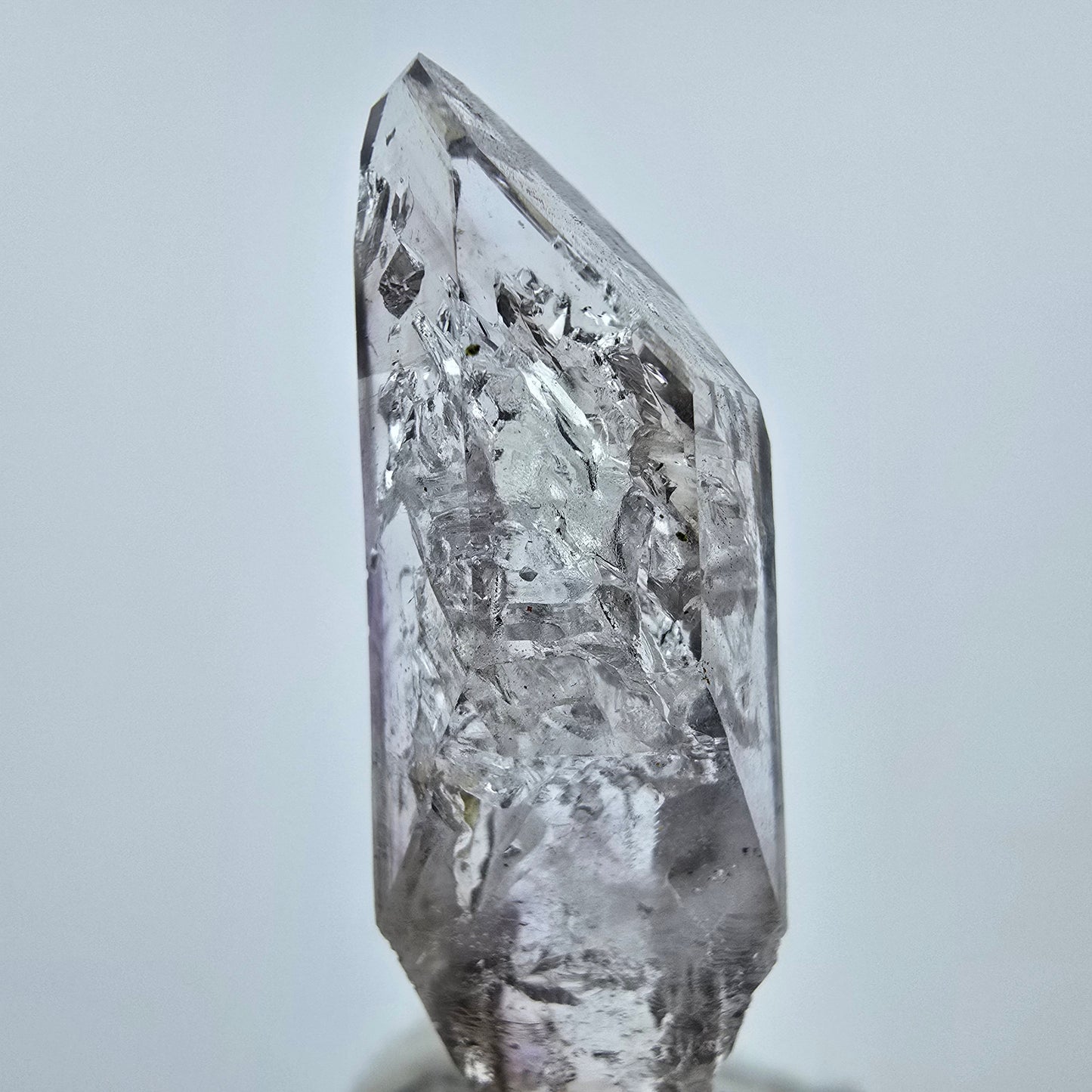 Phantom Amethyst Kristall mit Stilbit Goboboseb, Namibia 45*15*13mm Sammlung