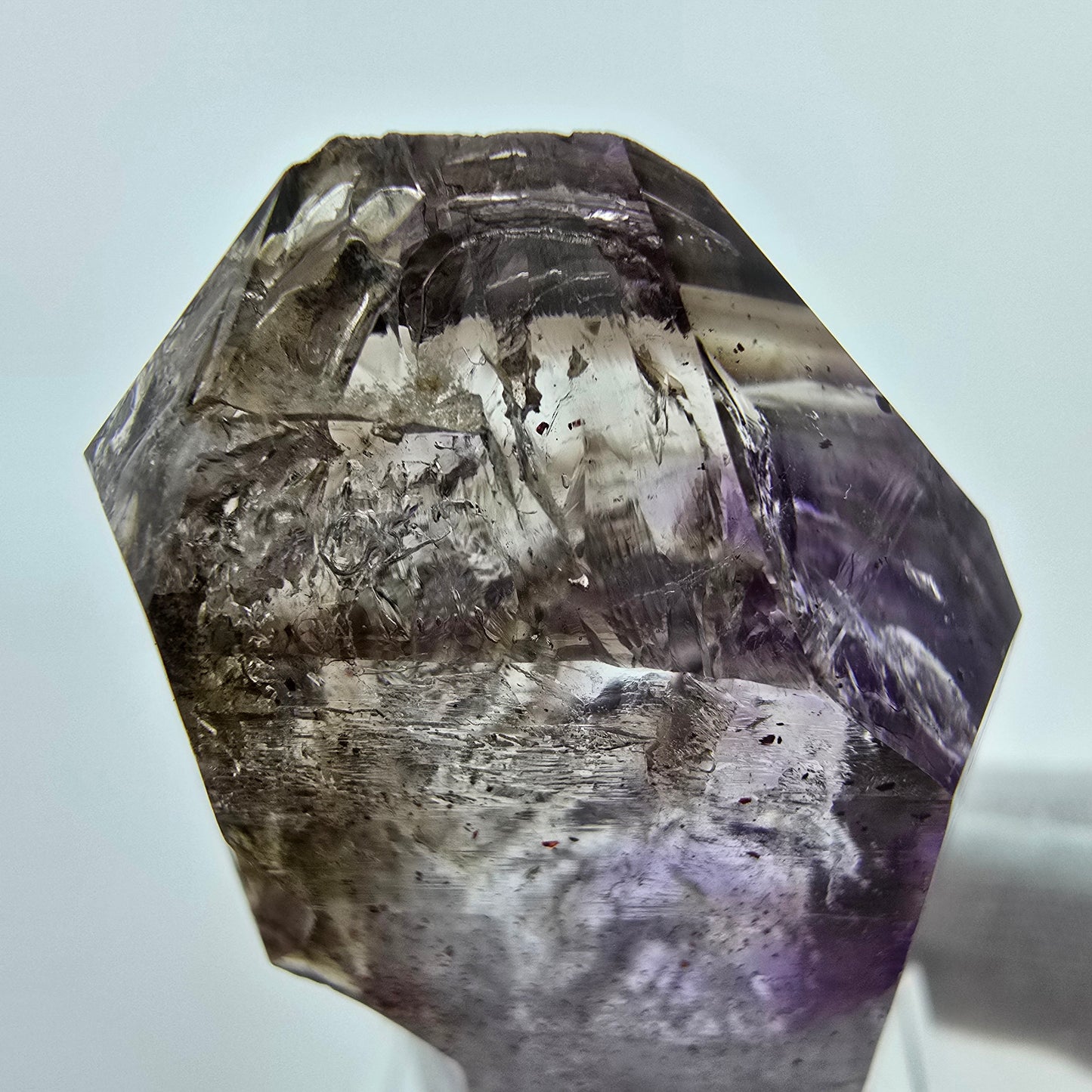 Enhydro Phantom Amethyst Zepter, 1x Blase Goboboseb Namibia 47*27*16mm, Sammlung
