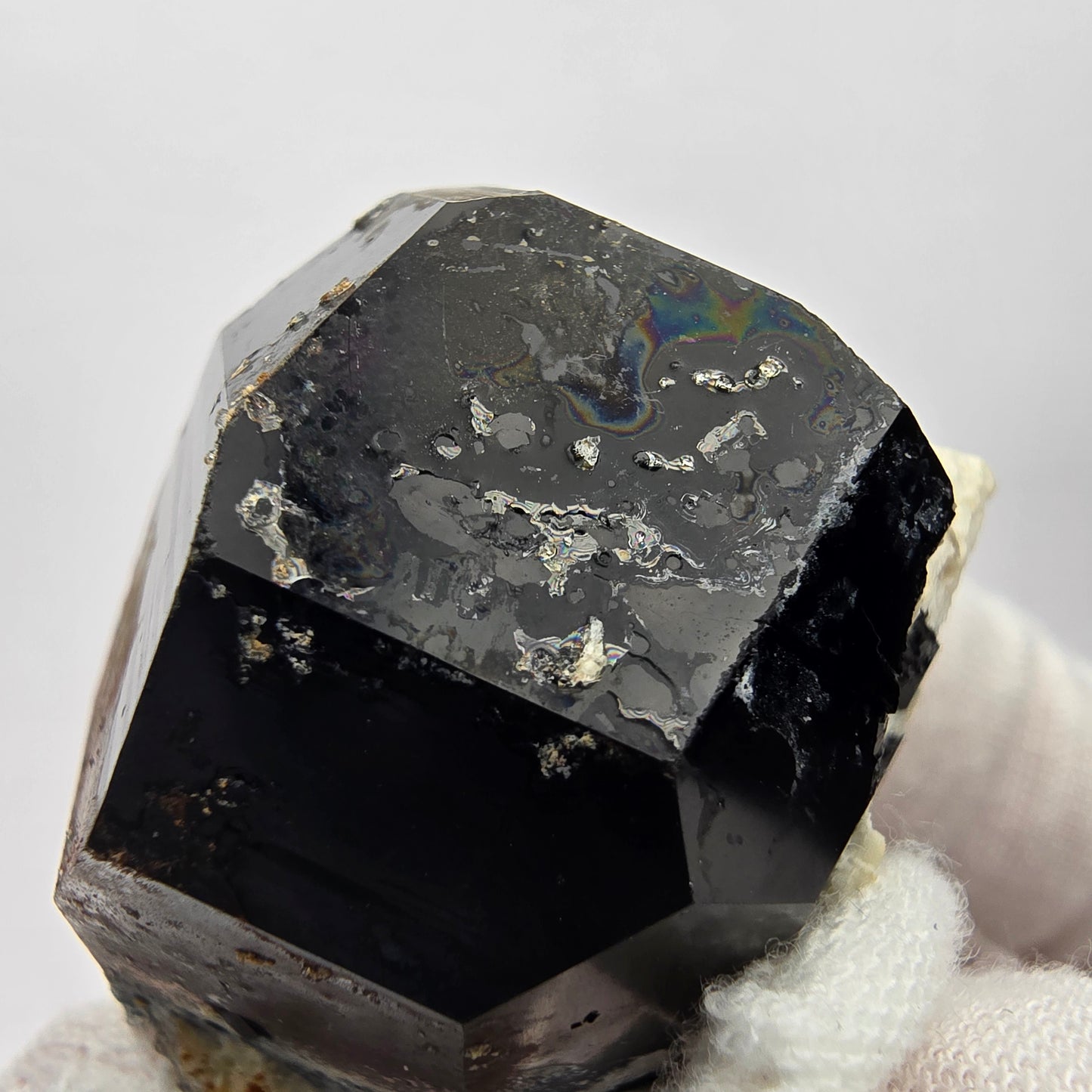 Symmetrische Schörl Turmalin, Hyalit Stufe Erongo, Namibia 38*32*30mm Sammlung