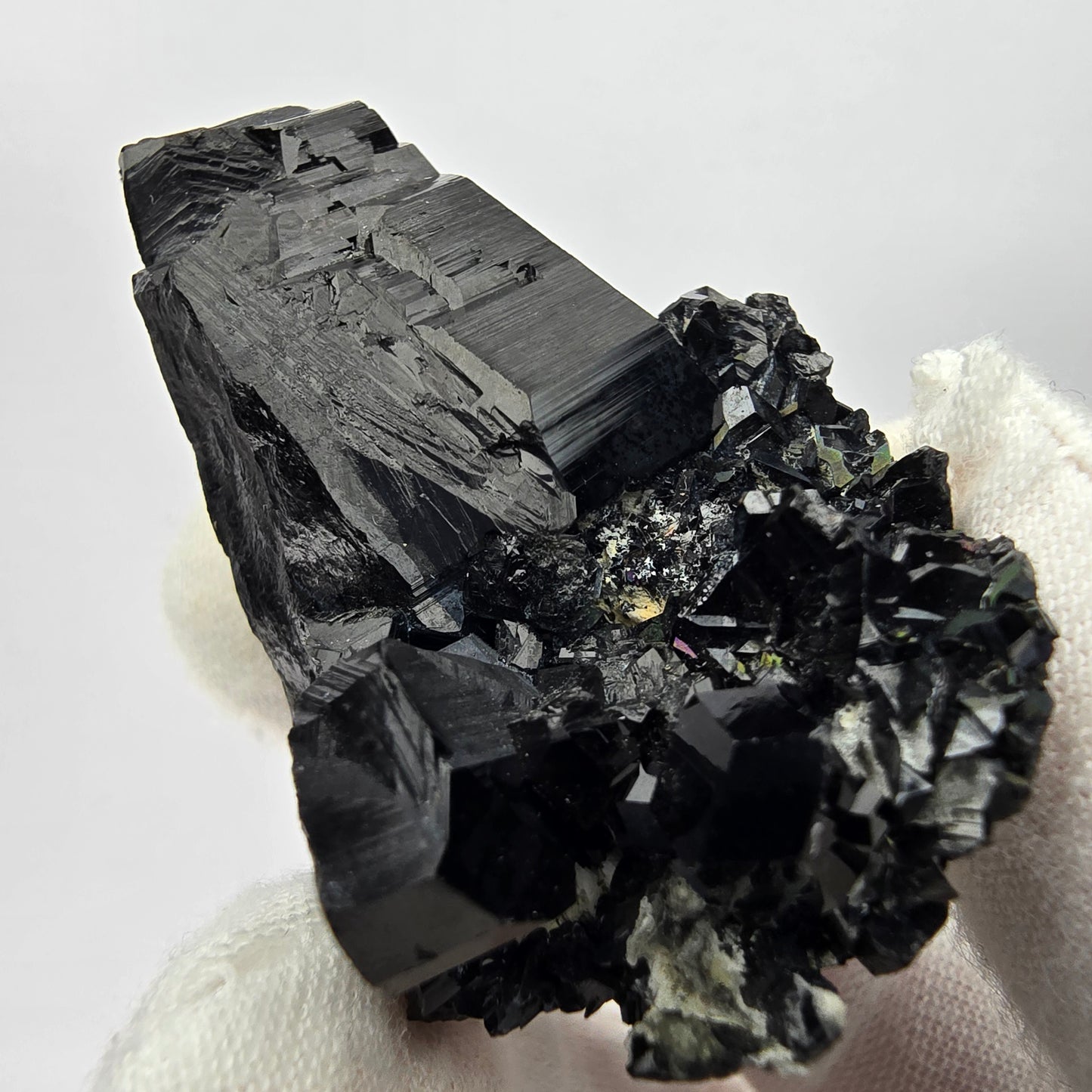 Seltene Schörl Turmalin, Hyalit Stufe Erongo, Namibia 50*36*25mm Sammlung