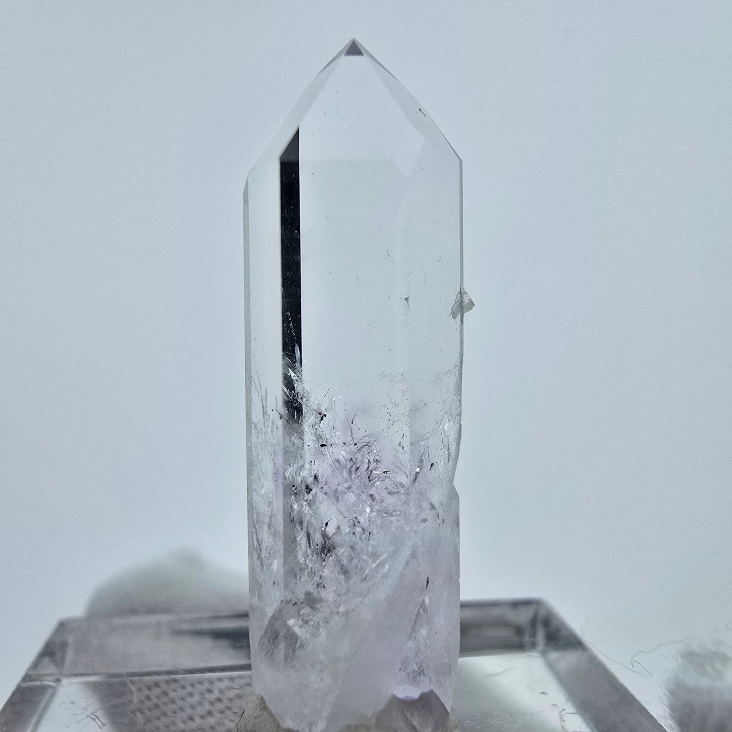 Phantom Amethyst with Prehnite Streep Mine, Goboboseb, Namibia 29*9*7mm Collection