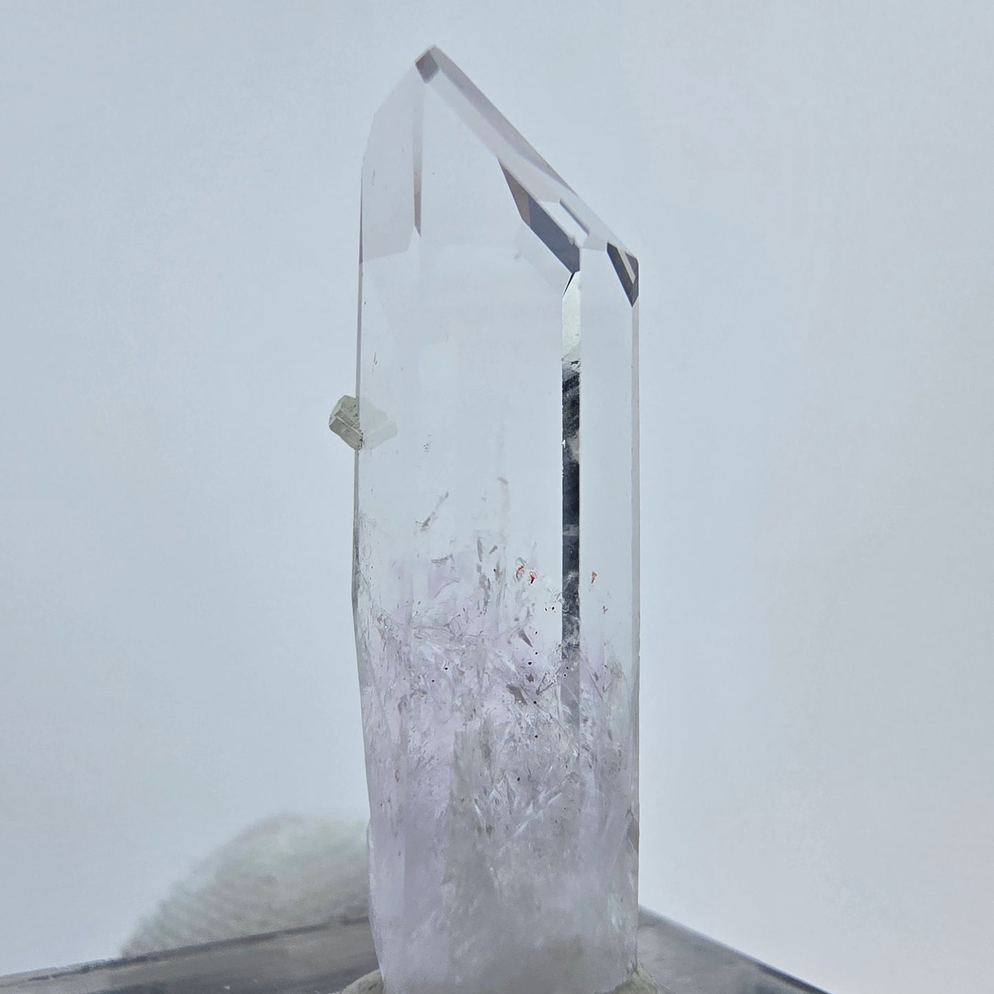 Phantom Amethyst with Prehnite Streep Mine, Goboboseb, Namibia 29*9*7mm Collection