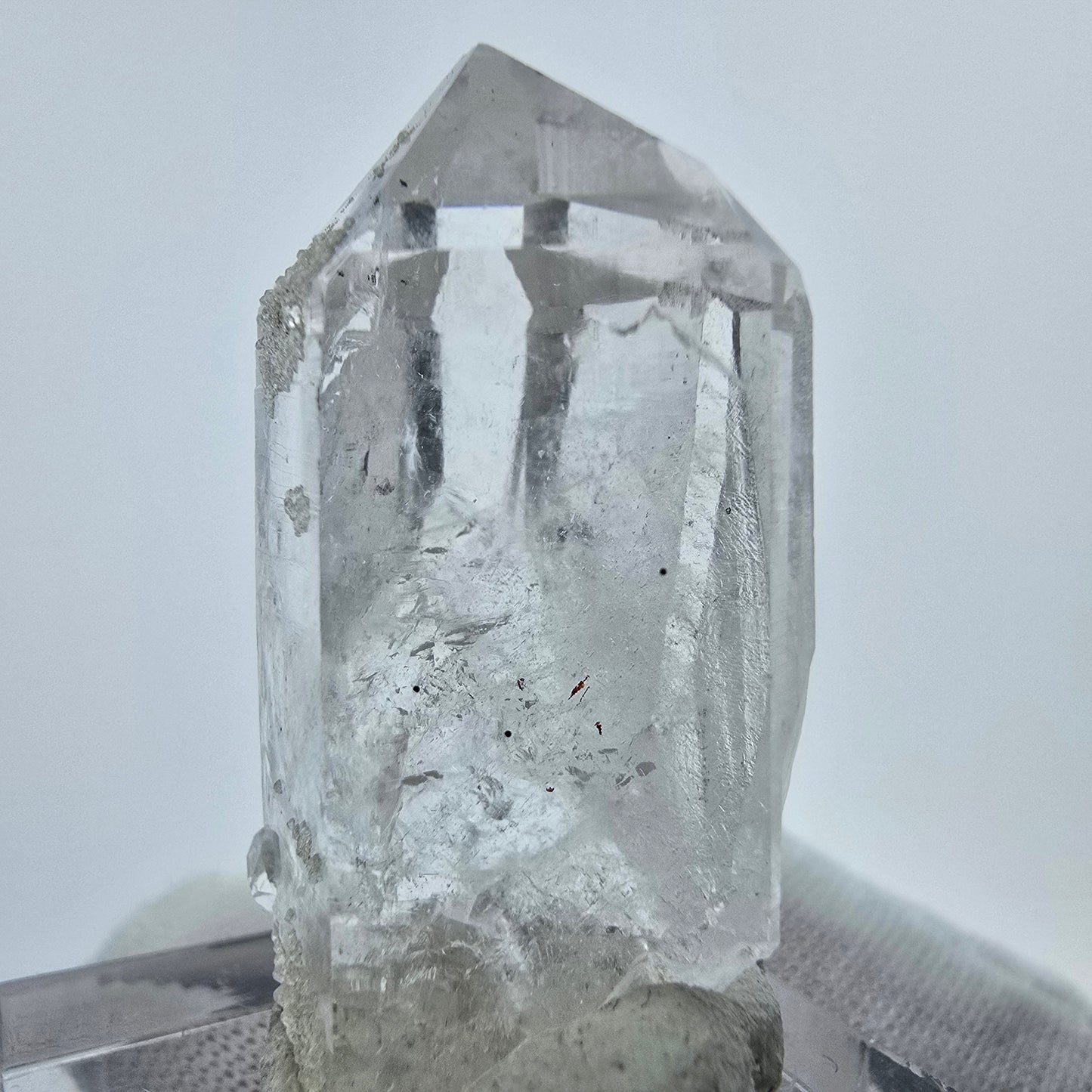 Phantom Amethyst mit Analcim, Prehnit Streep Mine, Goboboseb, Namibia 34*20*16mm